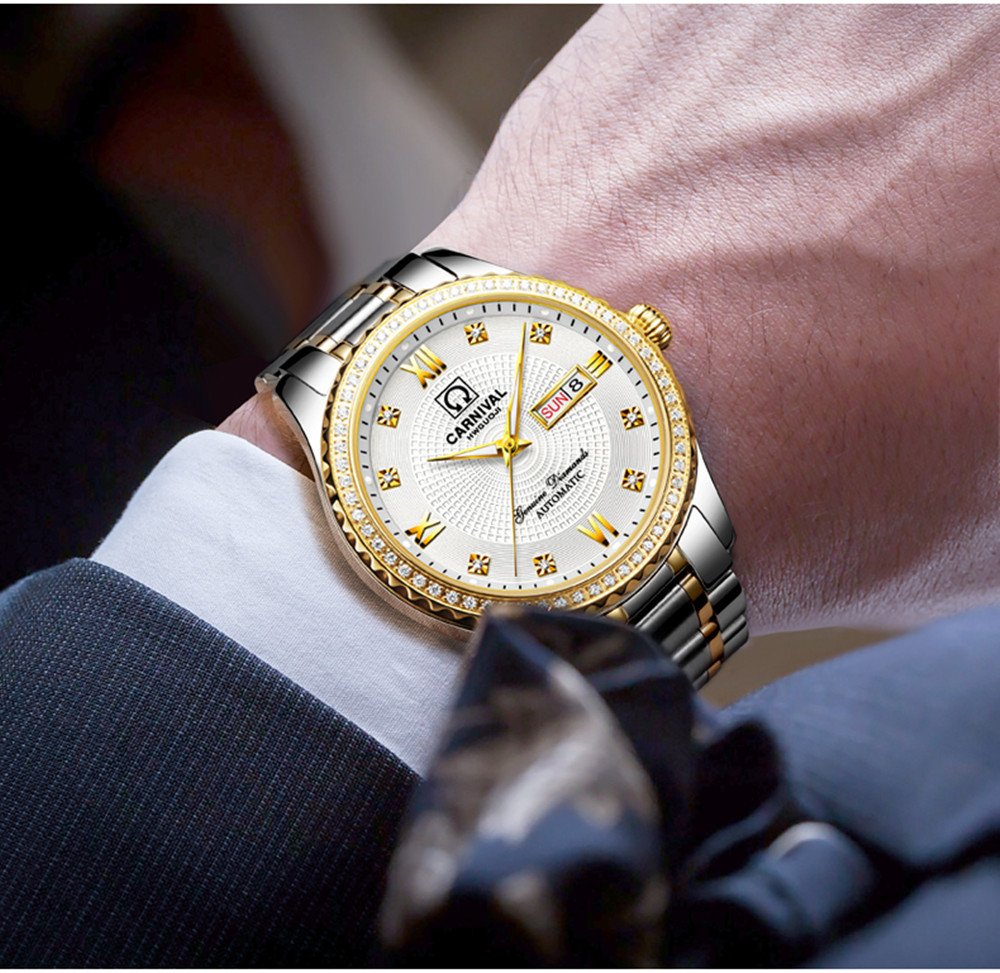 **Automatic Mechanical Couple Watches Set for Men & Women - Romantic Matching Pair for Anniversary, Wedding, or Valentine's Day Gift**