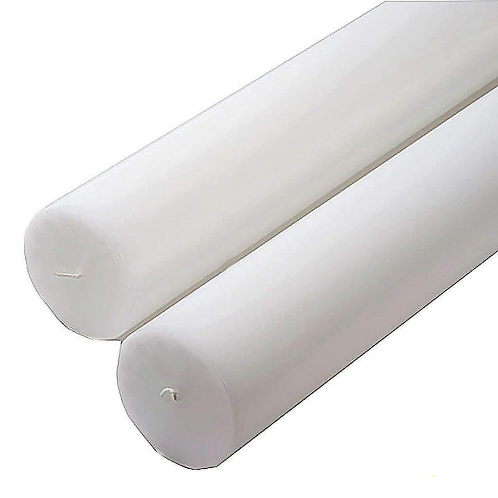 Premium White Paschal Candle - 80x1500mm (3.15x59.1 Inch) for Easter Church Services & Religious Ceremonies