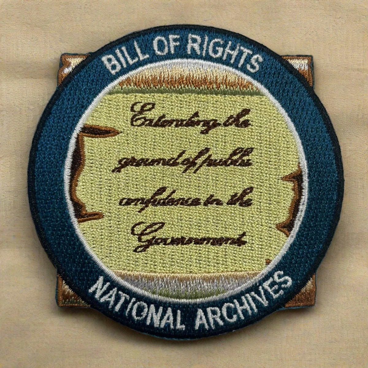 Charters of Freedom Embroidered Patches - Patriotic Iron-On Sew-On Badges for Jackets, Hats & Bags - Perfect for Military, Veterans & History Enthusiasts
