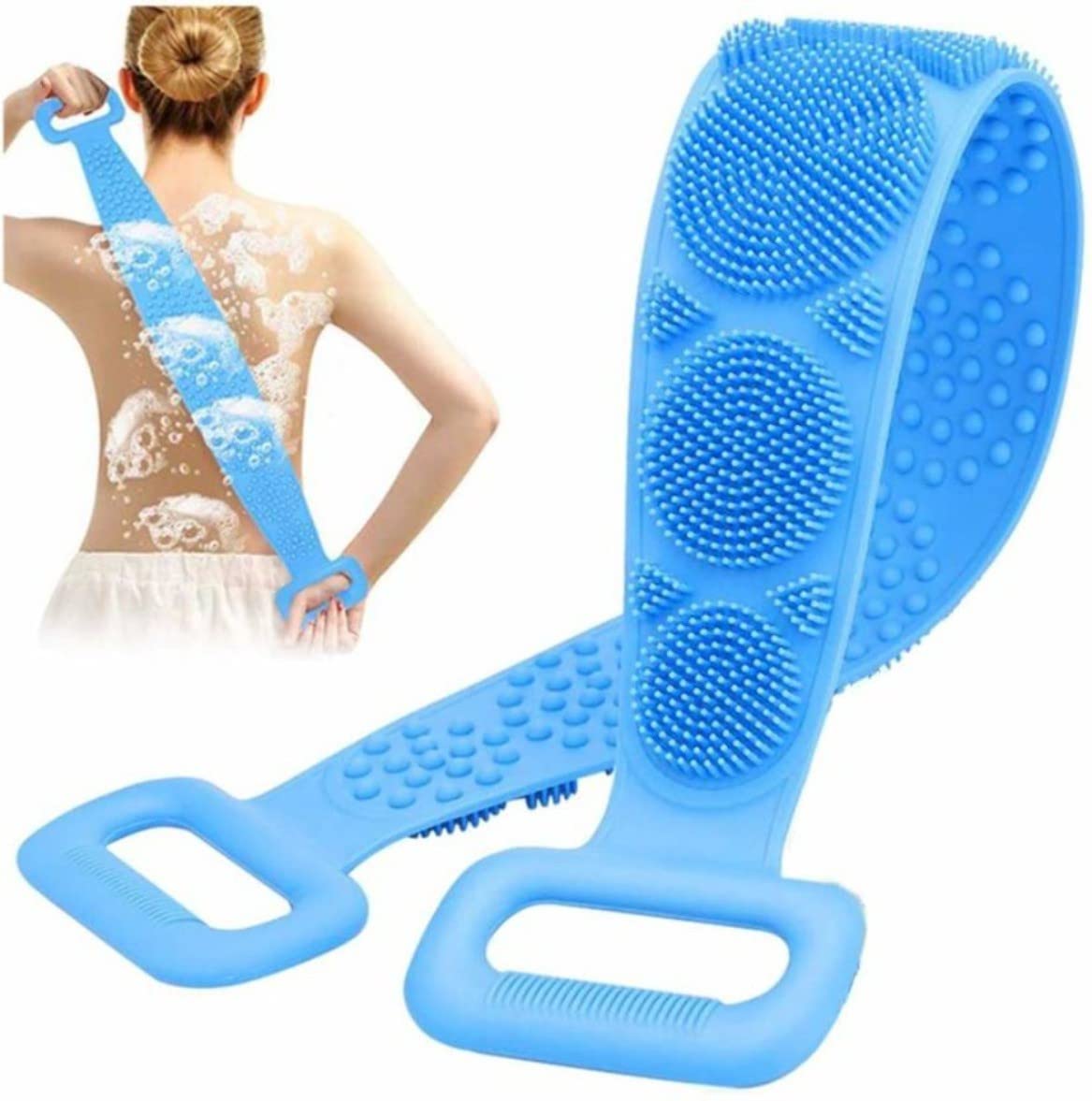 Premium Silicone Body Scrubber Belt - Exfoliating Back Scrubber for Shower & Bath, Dead Skin Remover Brush - Ideal for Deep Cleansing, Spa Days & Gift Sets