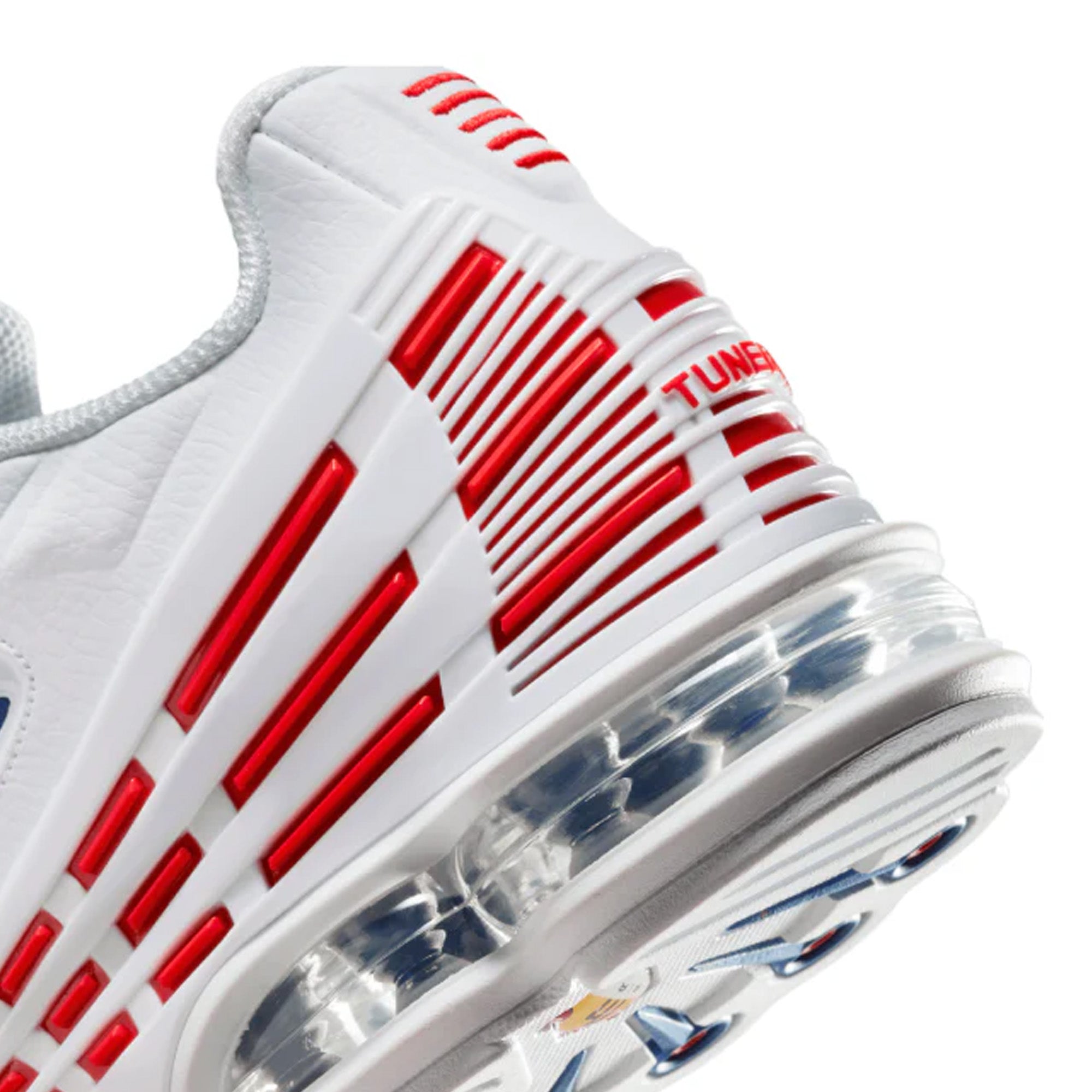 Nike Air Max Plus 3 Running Shoes - White Red Blue (2023) | Men's Cushioned Athletic Sneakers for Gym, Jogging & Everyday Wear