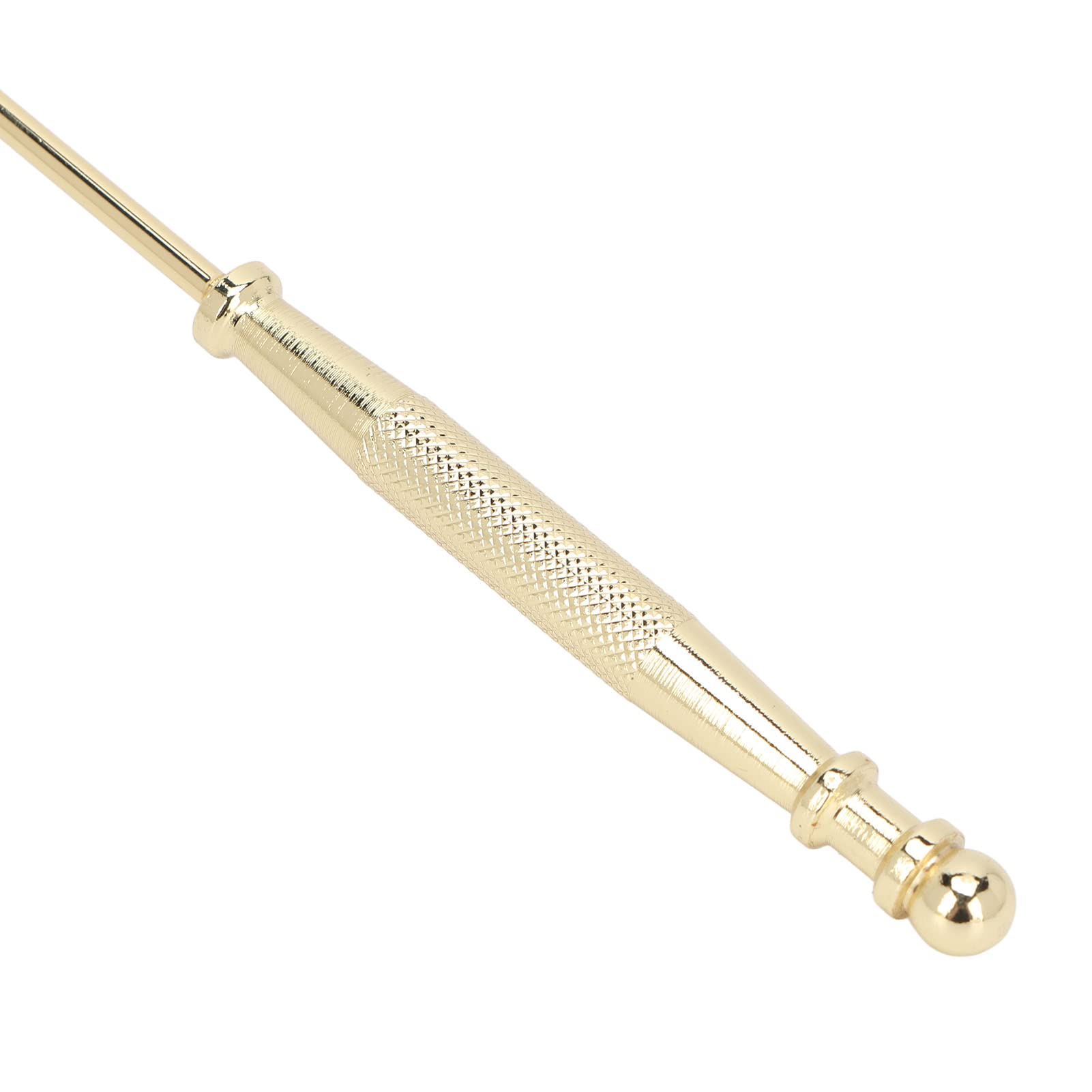 Golden Iron Plated Candle Snuffer Set with Long Handle - Bell Shape Wick Extinguisher for Home Decor, Wedding, Church & Relaxation