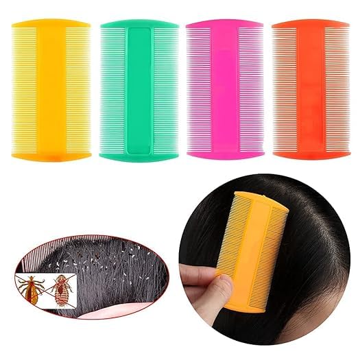 3-Pack Small Plastic Head Lice Comb & Egg Remover - Effective Nit Removal Tool for Kids & Adults - Perfect for Home, School & Travel Use