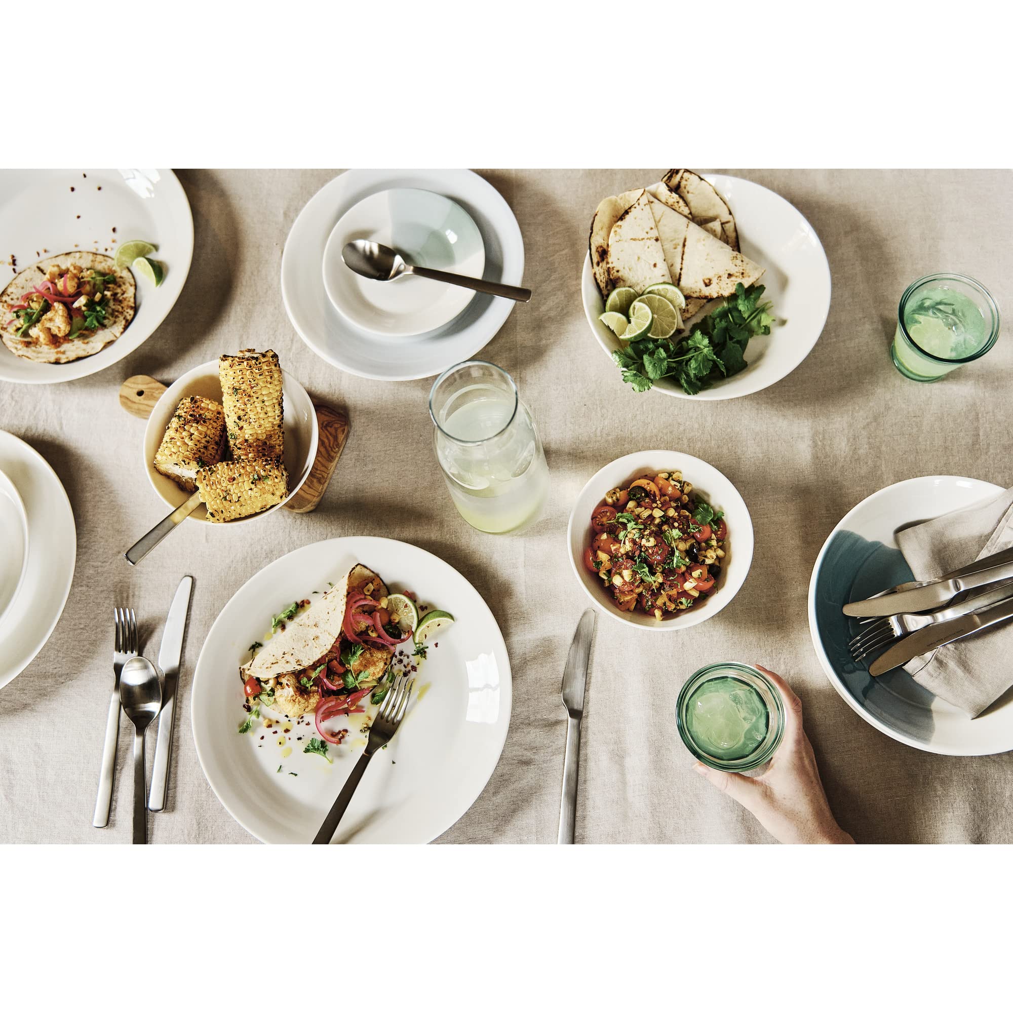 Royal Doulton 1815 Pure White 12-Piece Dinnerware Set - Elegant Porcelain Dinner Plates, Bowls & Cups - Perfect for Formal Dining, Dinner Parties & Holiday Entertaining
