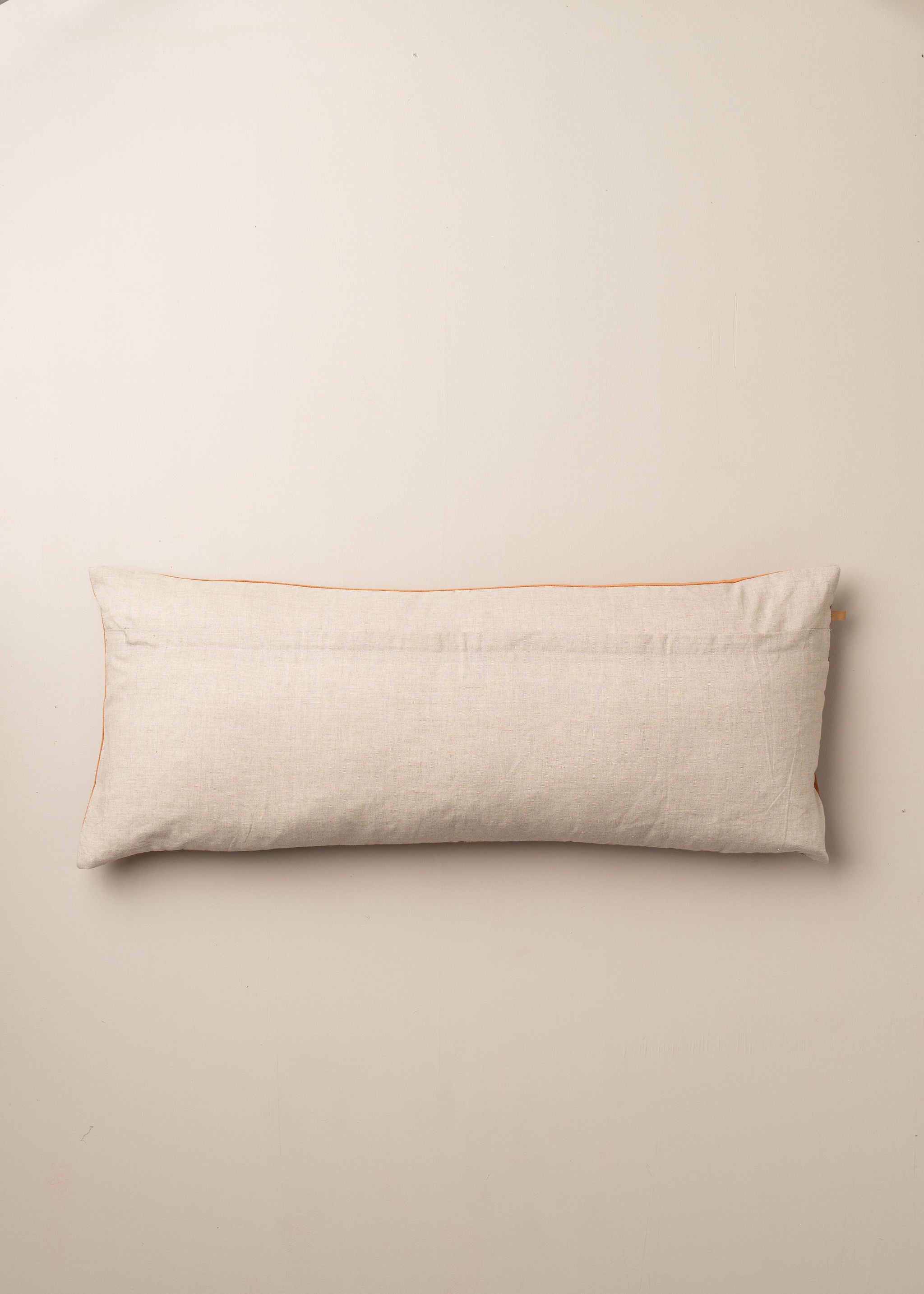 Linen Velvet Bolster Cushion Pillow - Soft Support for Sofa, Bed, Floor - Terracotta Home Decor for Living Room, Bedroom, Nursery