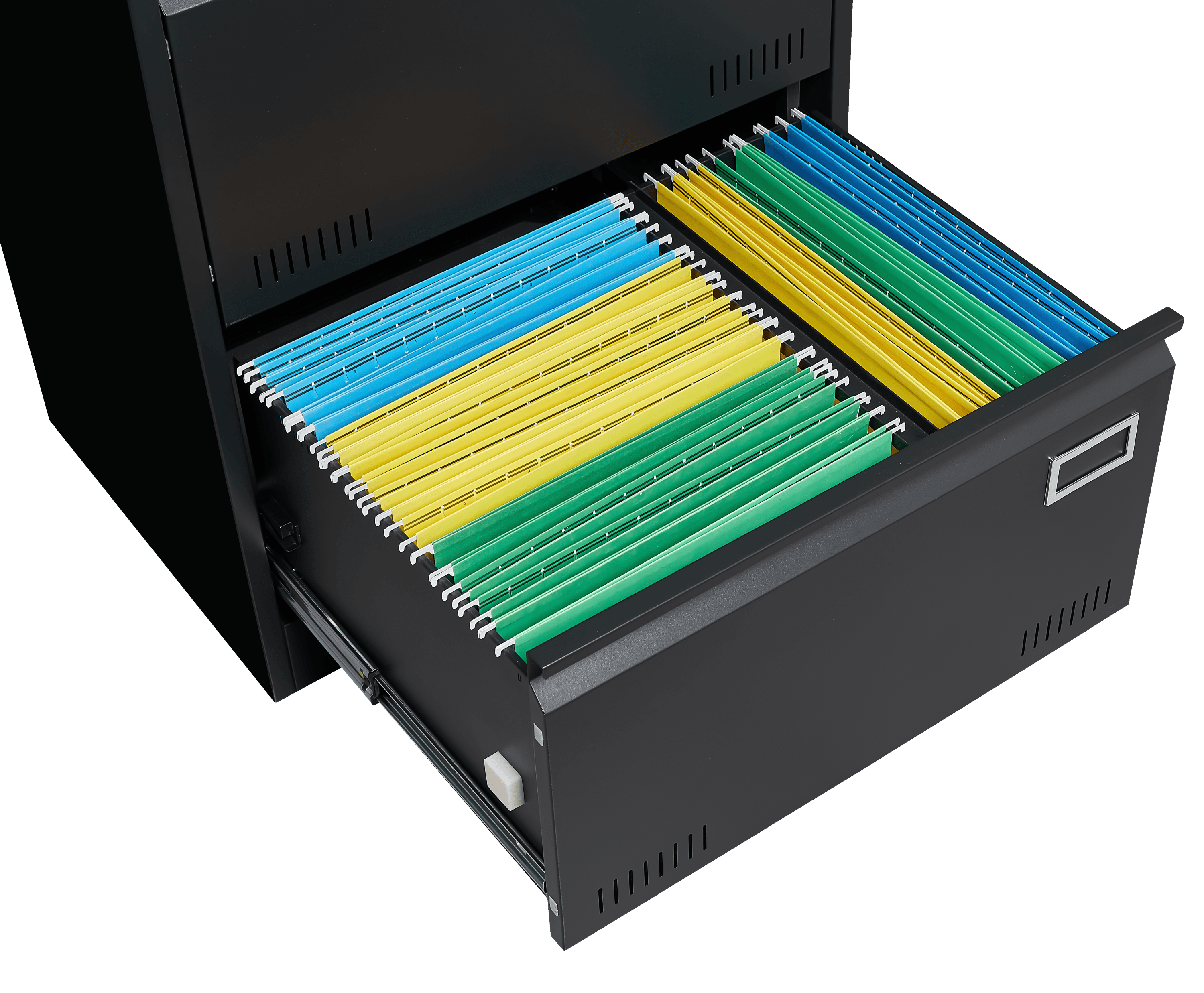 2-Drawer Locking Metal Lateral File Cabinet - Black Vertical Office Storage for Home, Legal, Letter & A4 Documents - Secure File Organization with Easy Assembly (Perfect for Home Office, School & Business Use)