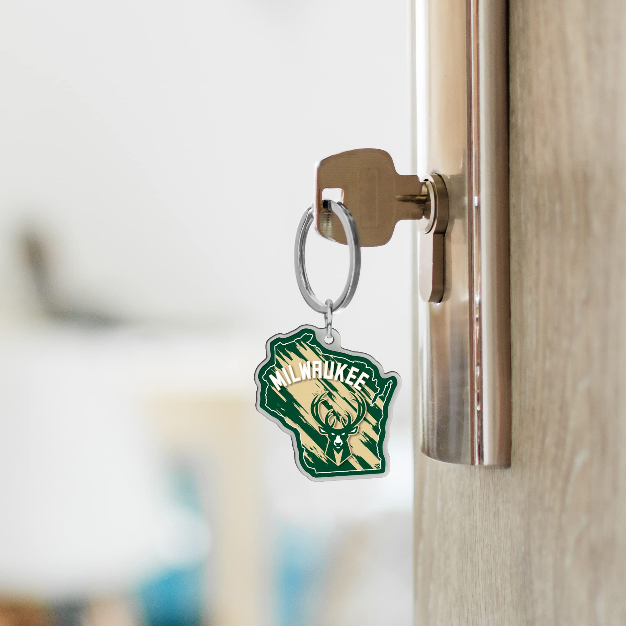 NFL Team Logo State Shape Keychain - Durable Metal Carabiner Key Ring for Fans - Perfect for Gifts, Backpacks, and Game Day Accessories