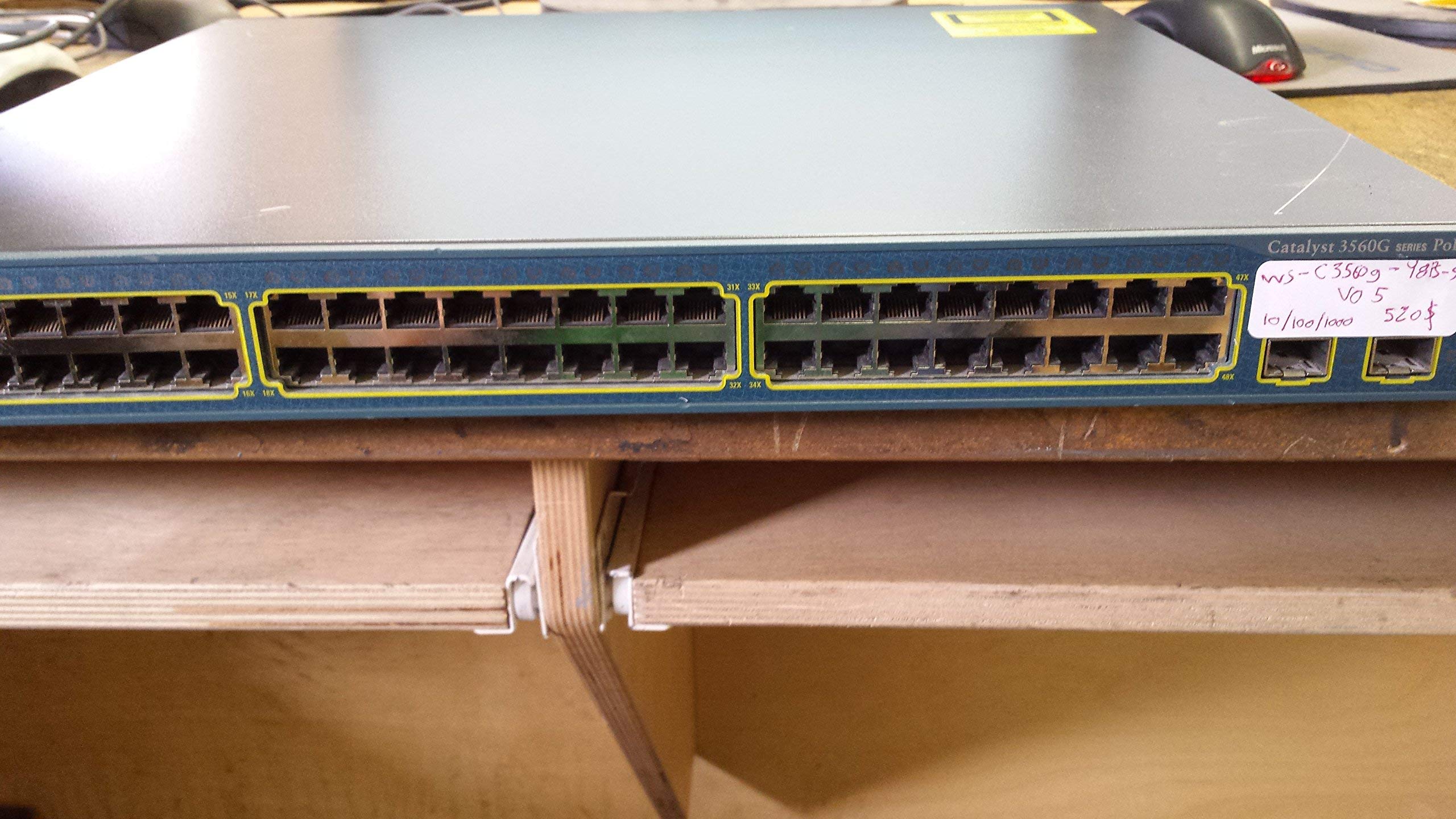 Refurbished Cisco WS-C3560G-48PS-S 48-Port Gigabit PoE Switch | 802.3af Power over Ethernet | Layer 3 Managed Network Switch | Ideal for Office, Data Center & Enterprise Networking