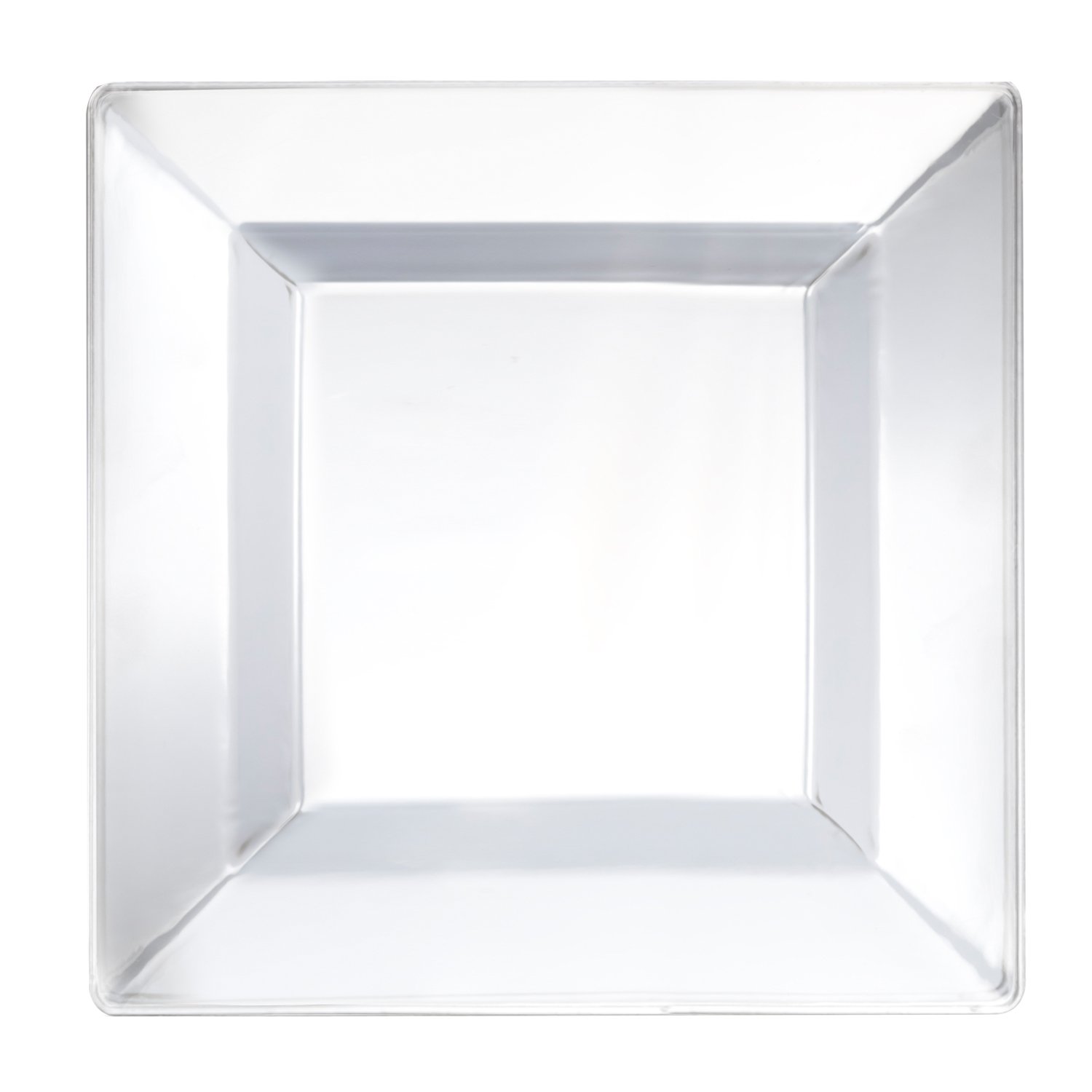 120-Pack Classic 9.5 Inch Clear Square Disposable Plates for Parties, Events & Picnics - Durable & Elegant Dinnerware for Weddings, BBQs & Family Gatherings
