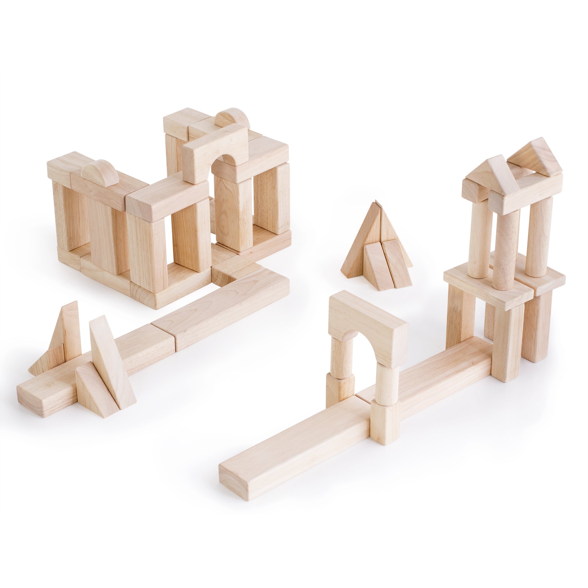 Guidecraft 56-Piece Solid Wood Unit Blocks Set B - STEM Educational Building Toy for Kids | Creative Play & Skill Development | Perfect for Preschool, Classroom & Home Learning Activities