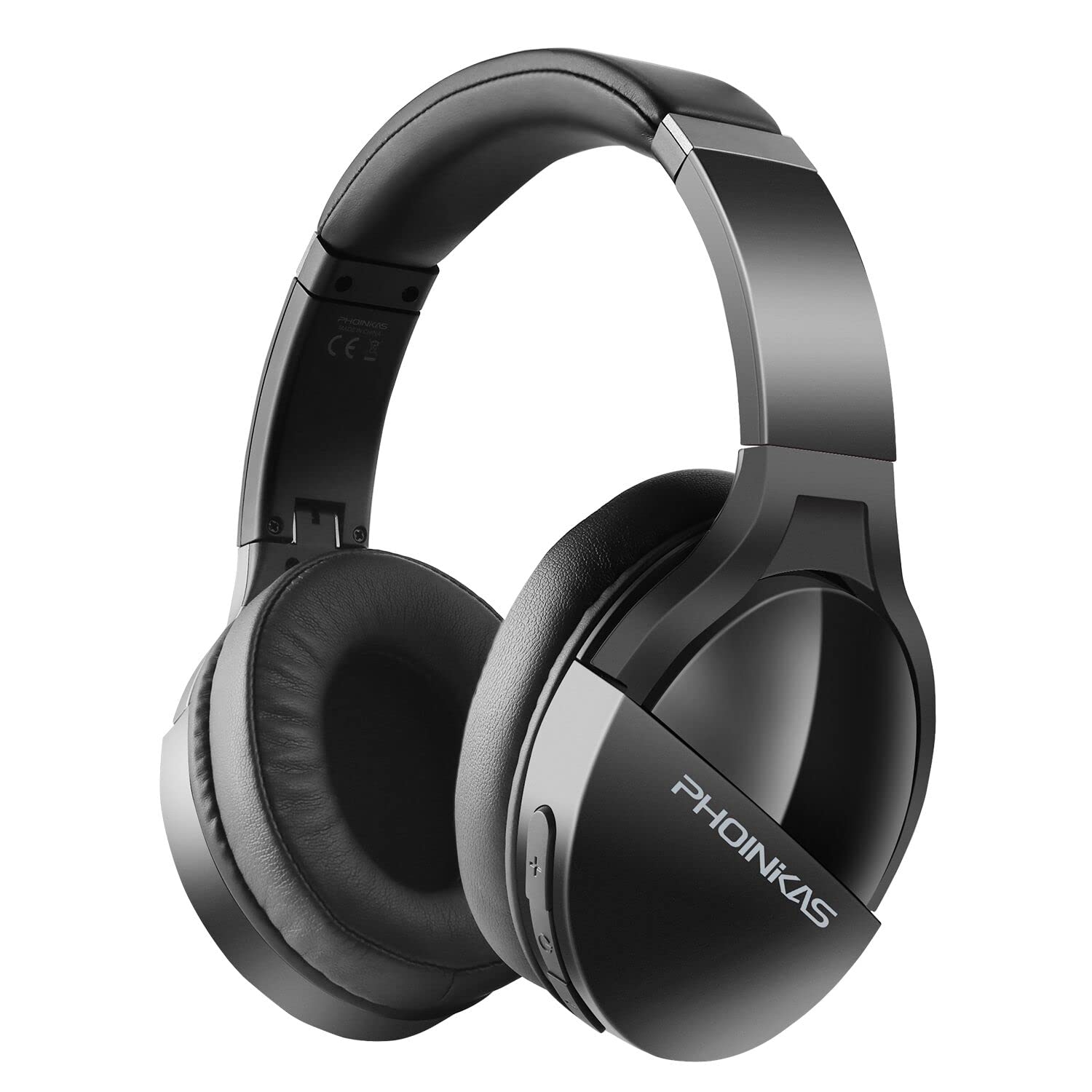 YOTMS Q7 Bluetooth Over Ear Headphones - Wireless Noise Cancelling Headphones with Built-in Mic, 40H Playtime, 50mm Drivers for Phone/Laptop/PC/Tablet (Black) - Perfect for Travel, Work & Gaming