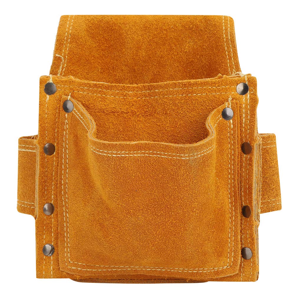 Durable Cowhide Tool Waist Bag for Woodworking & Interior Decoration | Heavy Duty Construction Utility Belt | Perfect for Carpenters, Electricians & DIY Home Improvement Projects