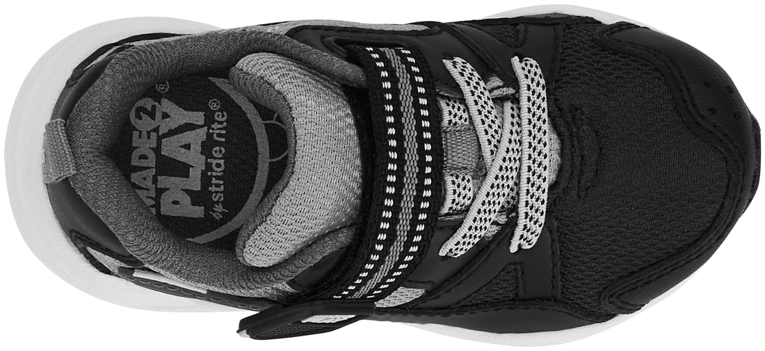 Stride Rite Black M2P Journey 2 Kids' Sneakers - Comfortable Walking Shoes for Boys & Girls - Perfect for School, Play & Everyday Wear