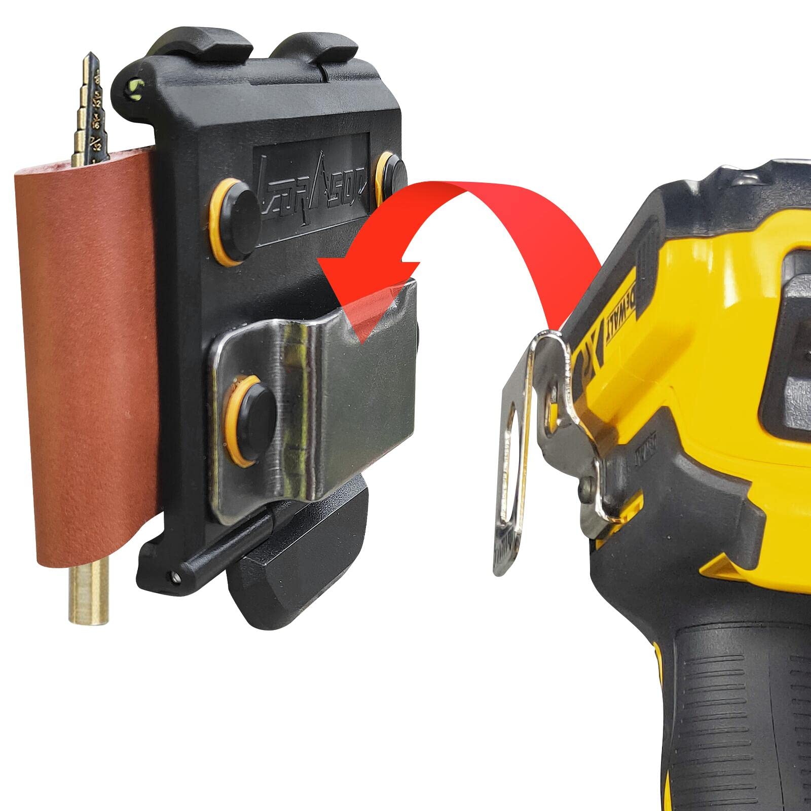 Heavy Duty Tape Measure Holder with Belt Clip - Durable Measuring Tool Holster for Carpenters & Contractors - Secure Tape Measure Pouch (Pack of 1) - Perfect for Construction Sites, DIY Projects & Home Renovations