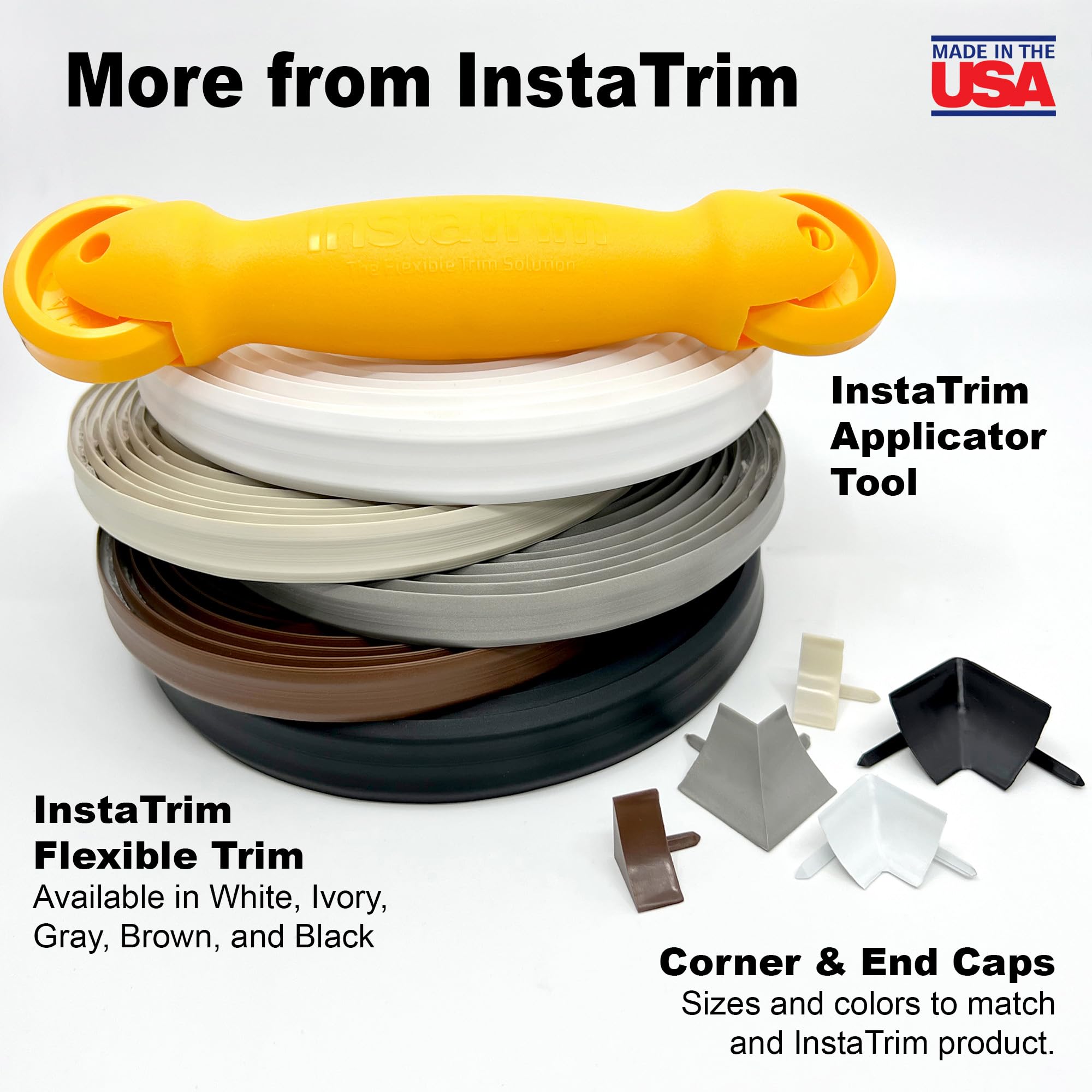 InstaTrim Applicator Tool – Professional DIY Caulk Trim Tool for Seamless Adhesive Installation, Smooth Durable Finish – Perfect for Home Improvement, Bathroom & Kitchen Renovations, Wall & Floor Sealing – Great for Caulking Tiles, Baseboards, Countertops and Window Frames