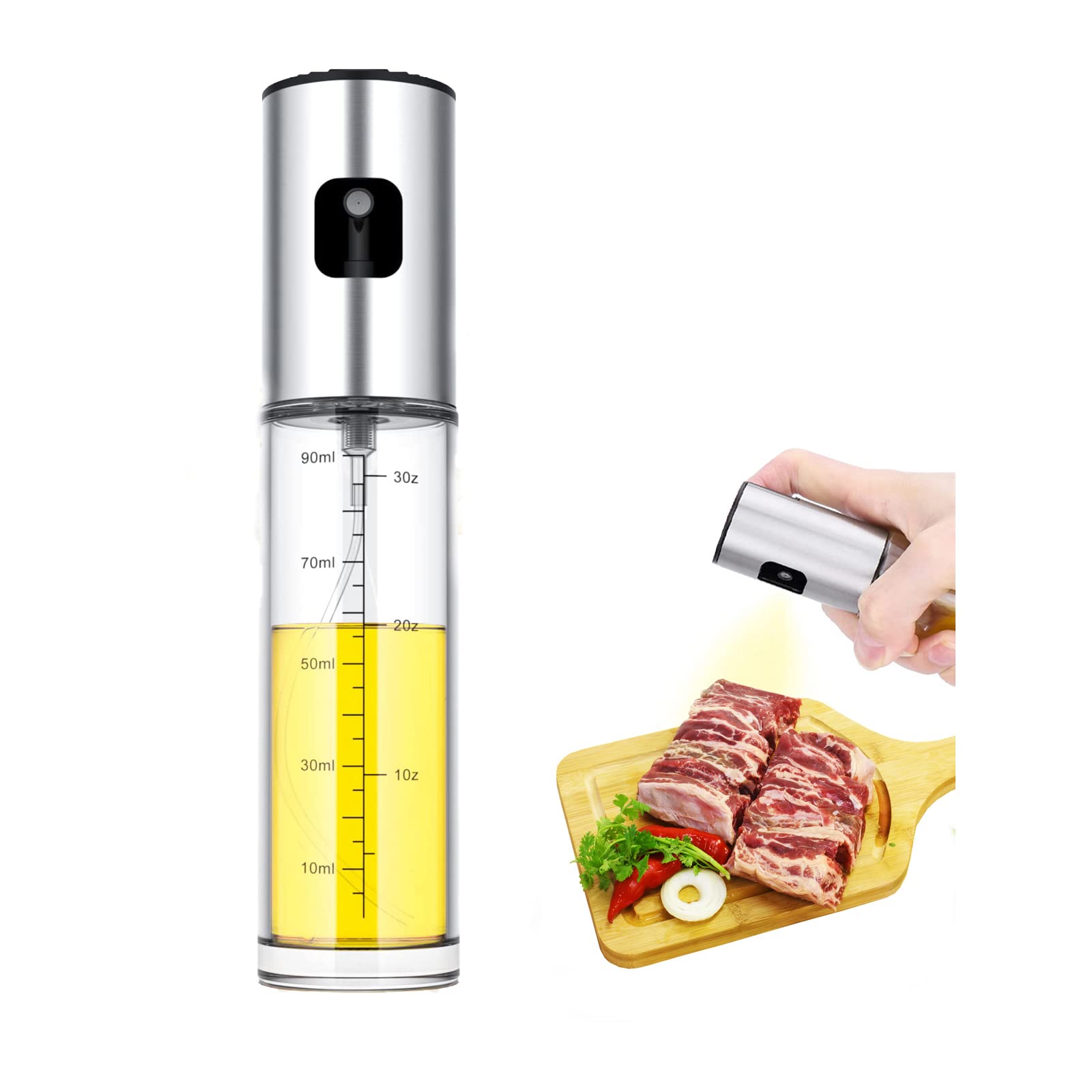 Best 100ml Olive Oil Sprayer for Cooking - Non-Aerosol Oil Spritzer for Air Fryer, Salad, BBQ & Roasting | Perfect for Healthy Cooking, Baking & Grilling at Home