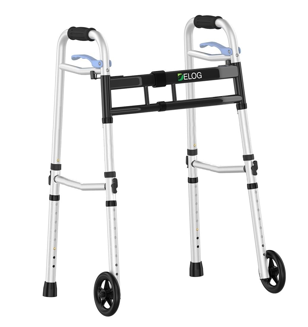 Delog Folding Walker for Seniors & Adults - Adjustable Width, 5