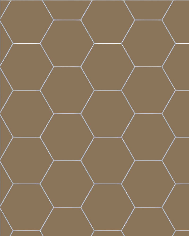 Winckelmans Granitklinker Hexagon 15x15cm Coffee Brown Porcelain Tile - Perfect for Kitchen Backsplash, Bathroom Flooring & Outdoor Patio Design