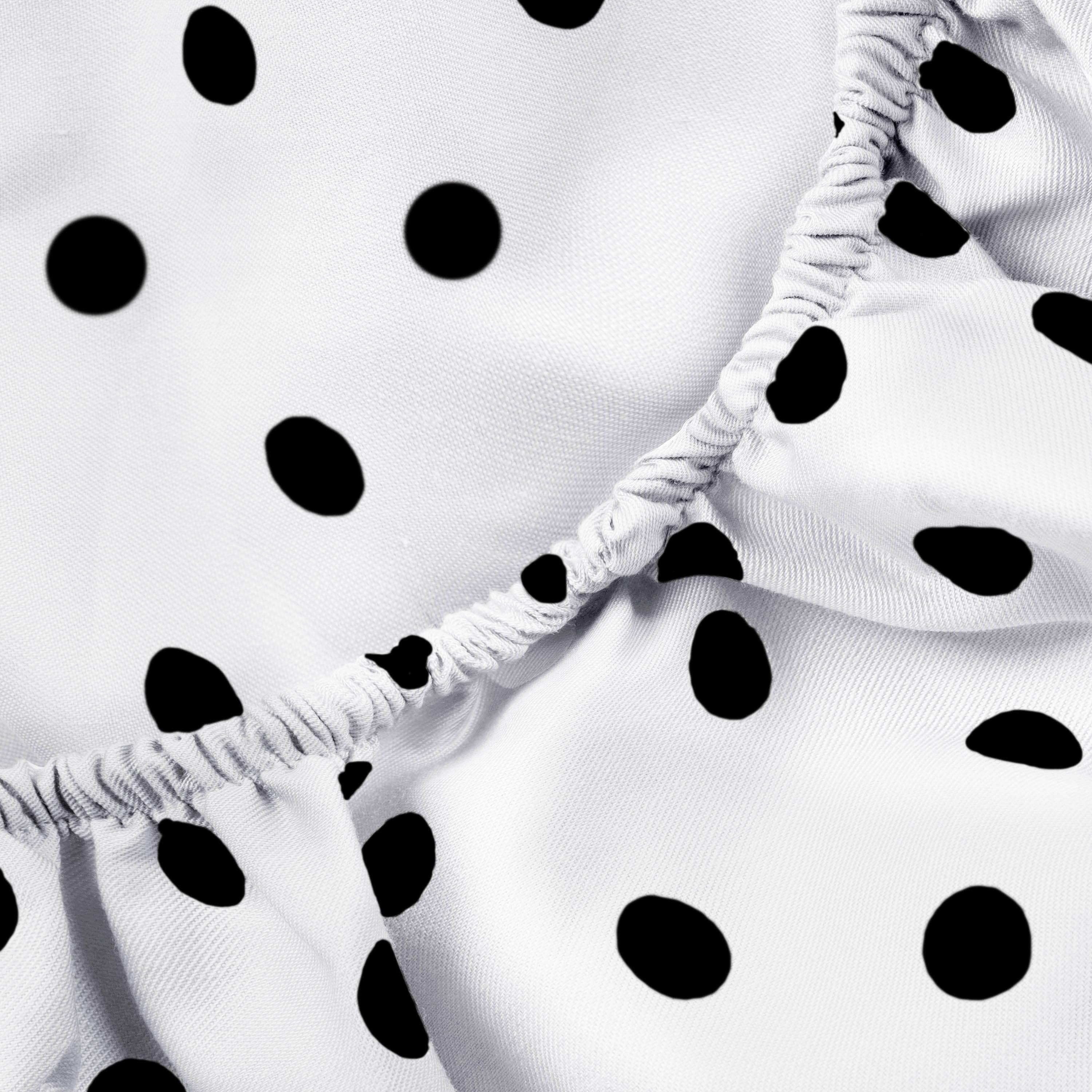 Polka Dot 600 Thread Count Cotton Blend Deep Pocket Sheet Set - Queen Size Bedding for Comfortable Sleep & Home Decor
