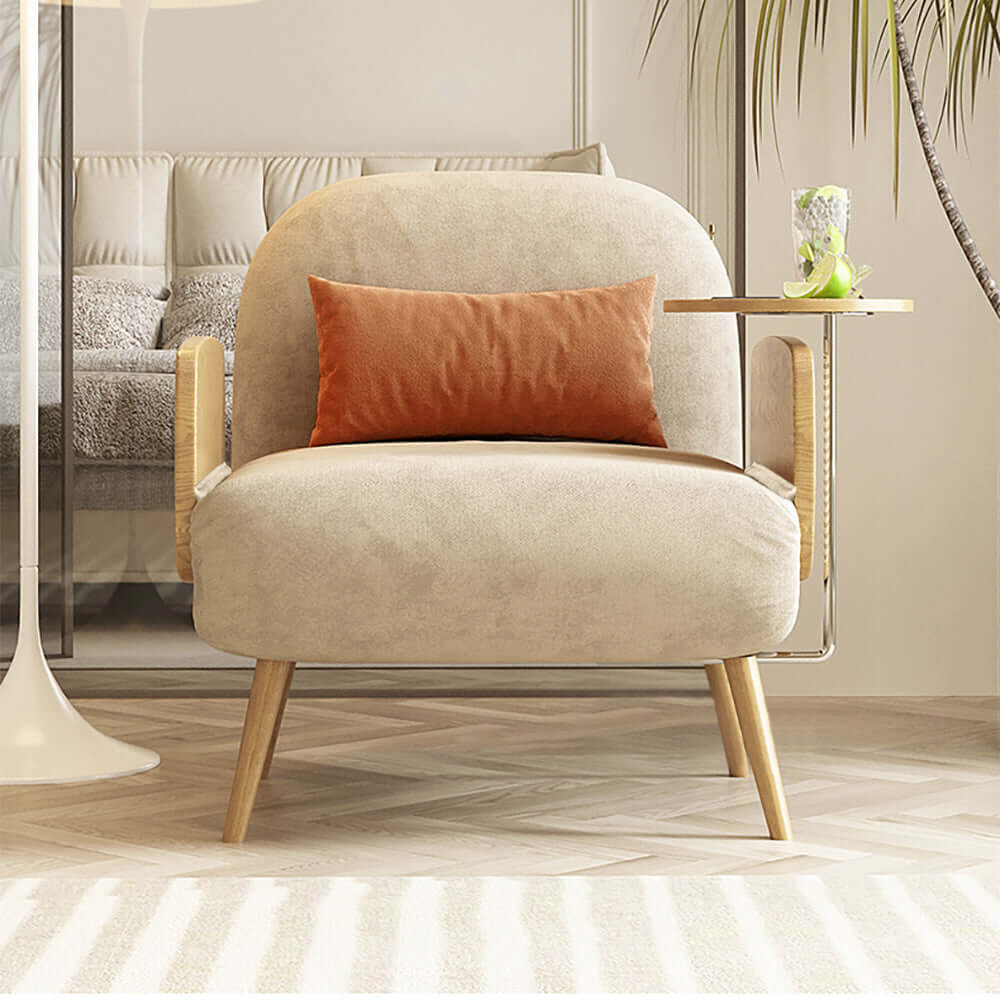 MidCentury Modern Daybed Single Sofa Bed - Convertible Sleeper Lounge Chair with Folding Design for Small Spaces, Guest Room & Living Room
