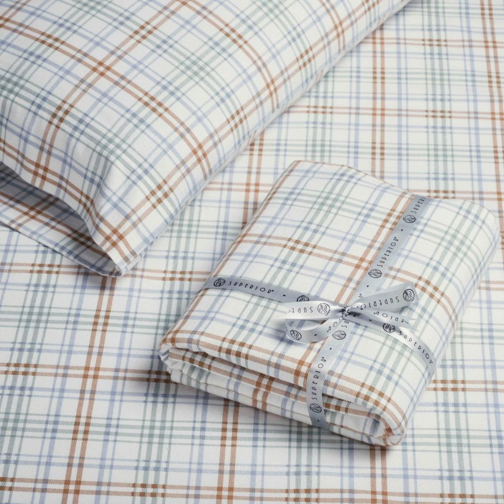 Soft Plaid Flannel Cotton Bed Sheet Set - Classic Farmhouse Style with Deep Pockets - Perfect for Cozy Winter Nights & Rustic Home Decor