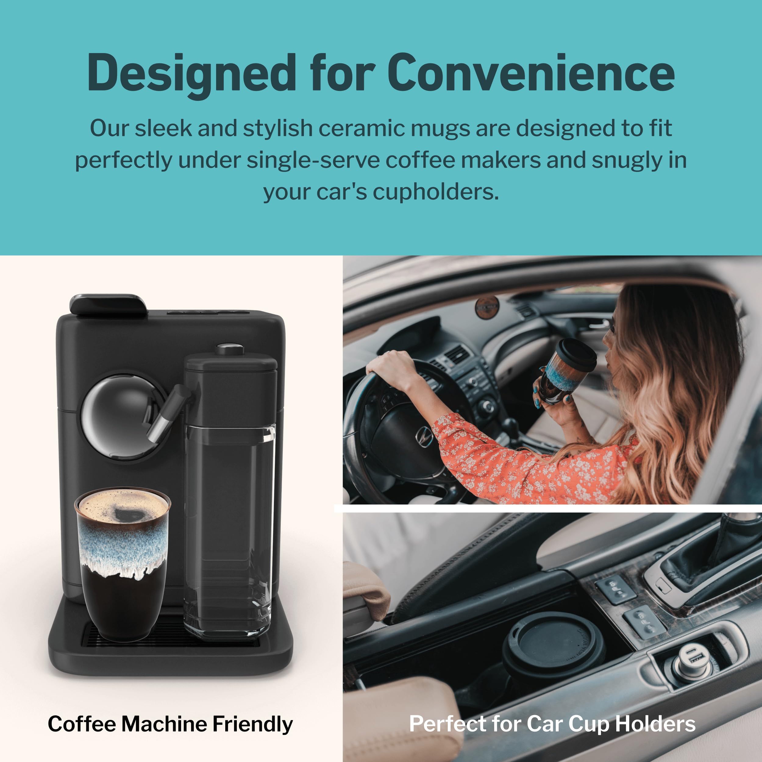 12oz Insulated Travel Coffee Mug - Stainless Steel Microwave & Dishwasher Safe Tumbler with Leak-Proof Lid - Perfect Gift for Women & Men - Ideal for Commuting, Camping and Office Use