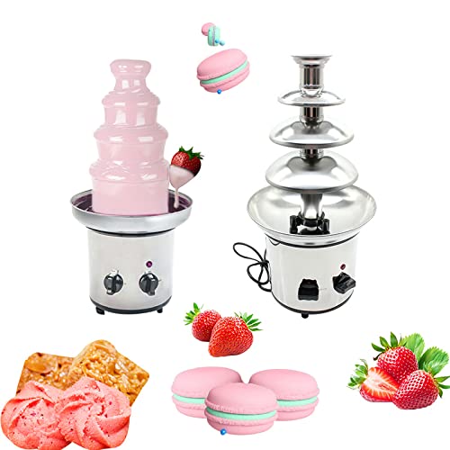 4-Tier Commercial Electric Chocolate Fountain Fondue Machine - 8.5