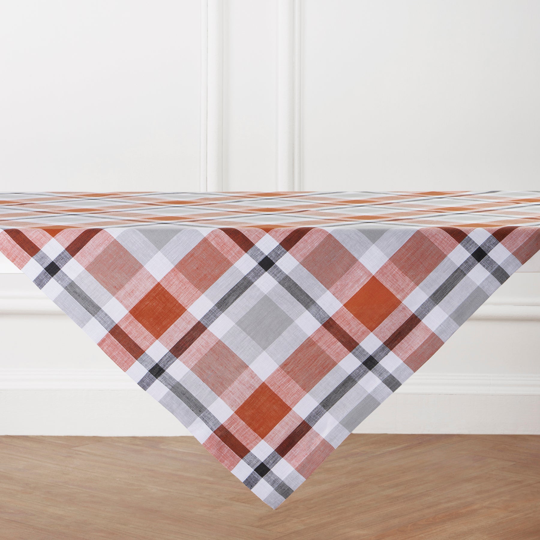 Buffalo Check Table Throw - Red & Black Plaid Tablecloth for Fall & Winter Decor - Perfect for Thanksgiving, Christmas, and Cozy Home Dining Scenes