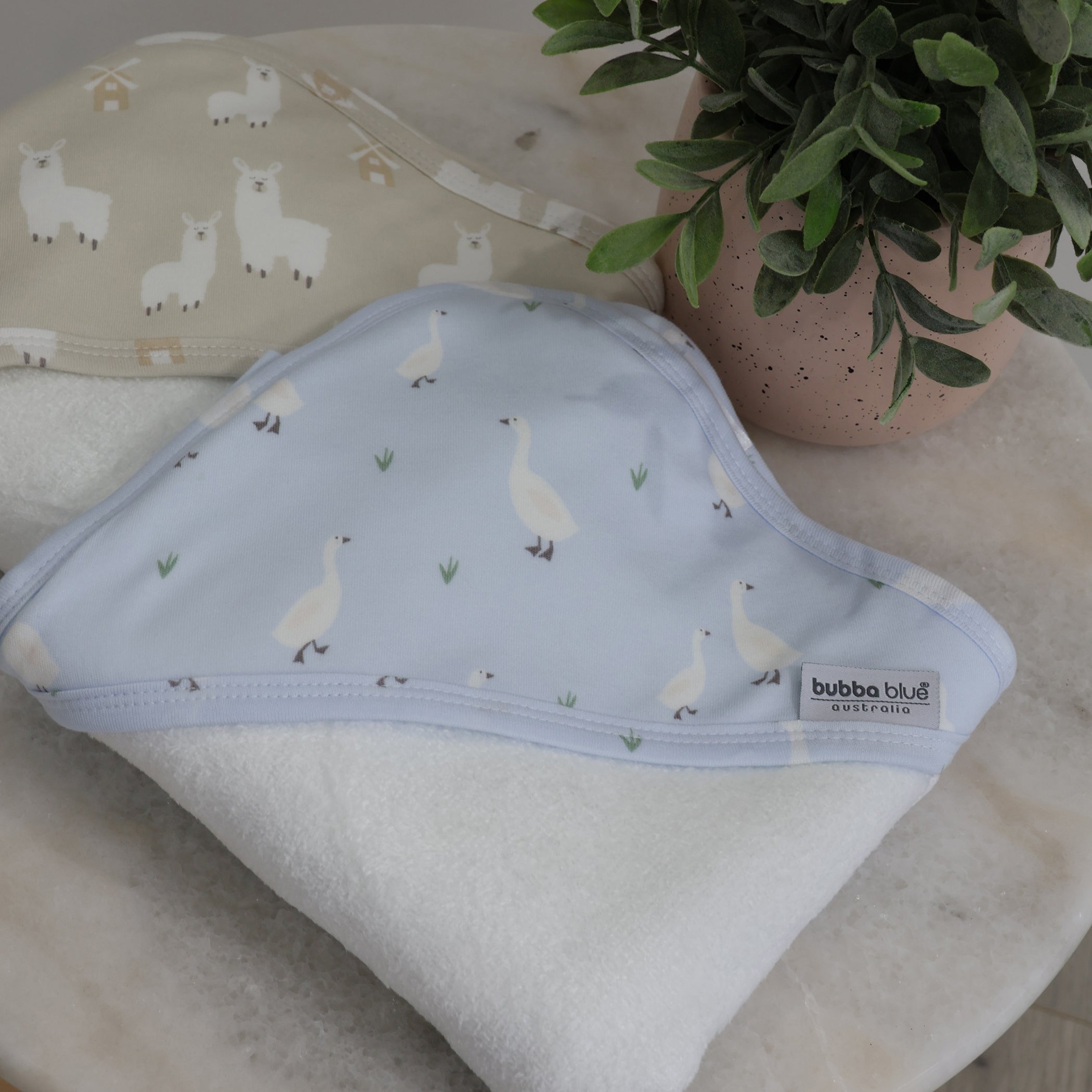 Premium 2-Pack Hooded Baby Towel Set - Soft Sky Blue & Almond for Newborns, Infants & Toddlers - Perfect for Bath Time, Swimming & Beach Outings