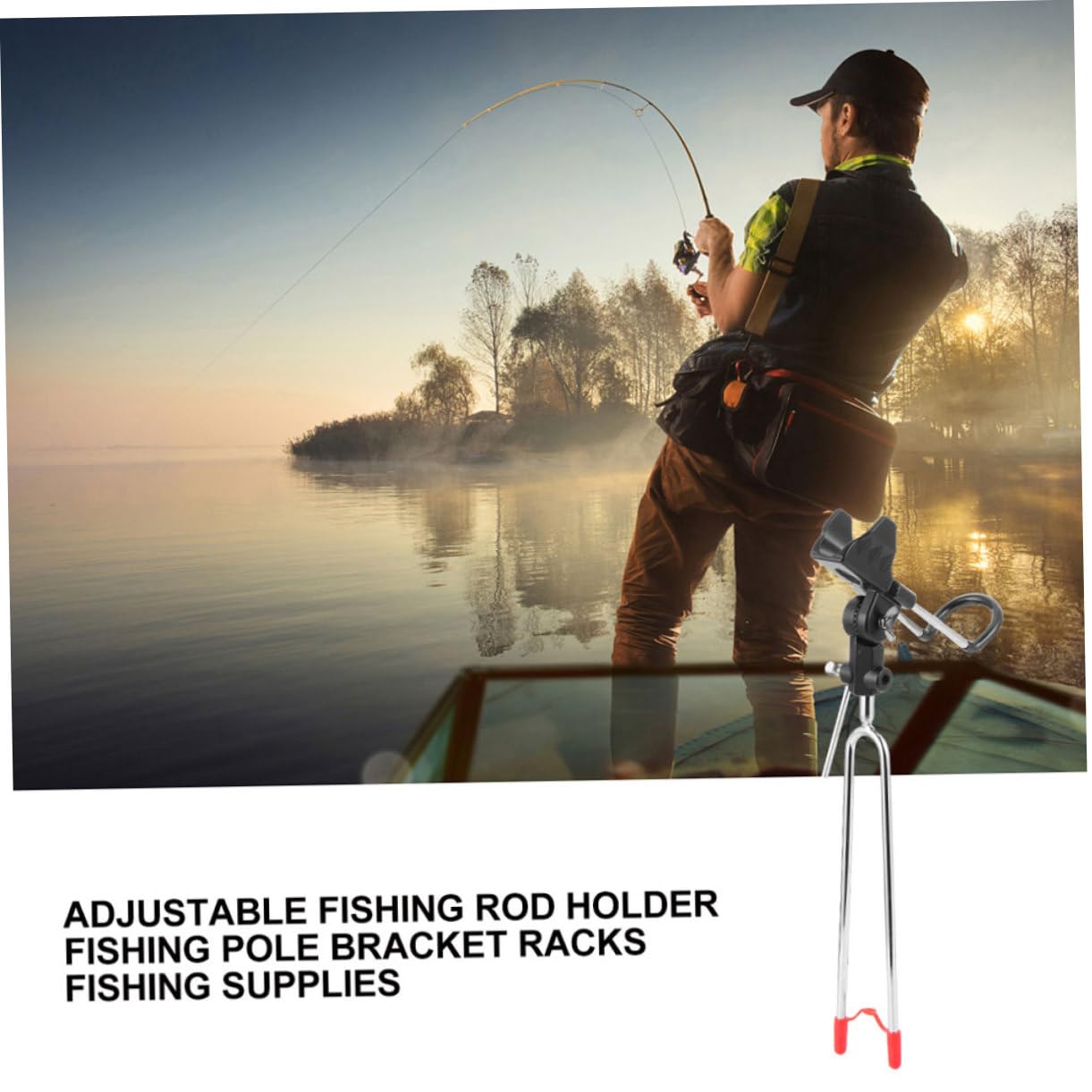 **BESPORTBLE Fishing Rod Holder Stand - Adjustable Pole Support Bracket for Shore, Boat, and Kayak Fishing | Durable Fishing Tool for Saltwater & Freshwater Anglers**