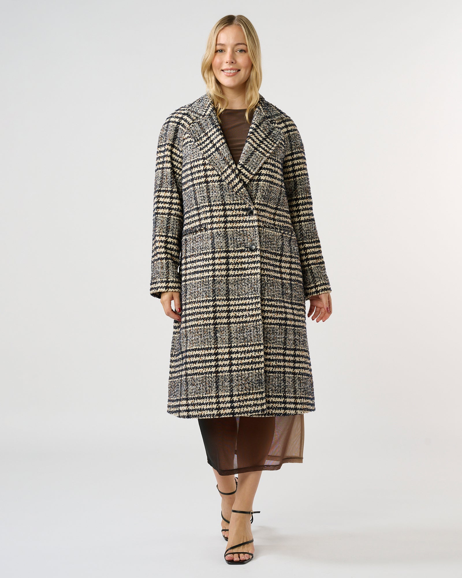 Marabelle Women's Honeycomb Knit Coat - Warm Winter Long Coat for Women - Perfect for Cold Weather, Office & Outdoor Activities
