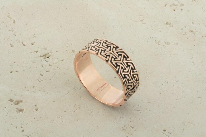 Geometric Copper Band Ring - Elegant Handmade Jewelry for Women, Perfect for Everyday Wear, Parties & Special Occasions