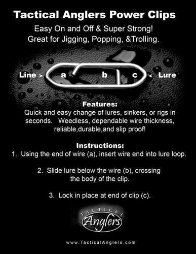 Tactical Anglers Power Clips - Heavy Duty Fishing Snap Swivels for Saltwater & Freshwater - Perfect for Surf Fishing, Trolling & Offshore Angling