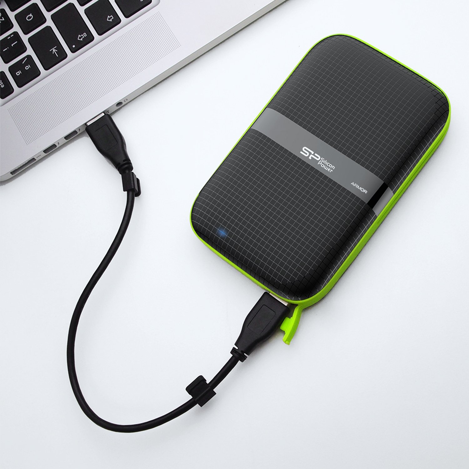Silicon Power Armor A60 5TB Rugged External Hard Drive - USB 3.0/USB-C, Military-Grade Shockproof & Water-Resistant Portable HDD for PC, Mac, iPad Pro (Black) - Perfect for Outdoor Adventures, Business Travel & Data Backup