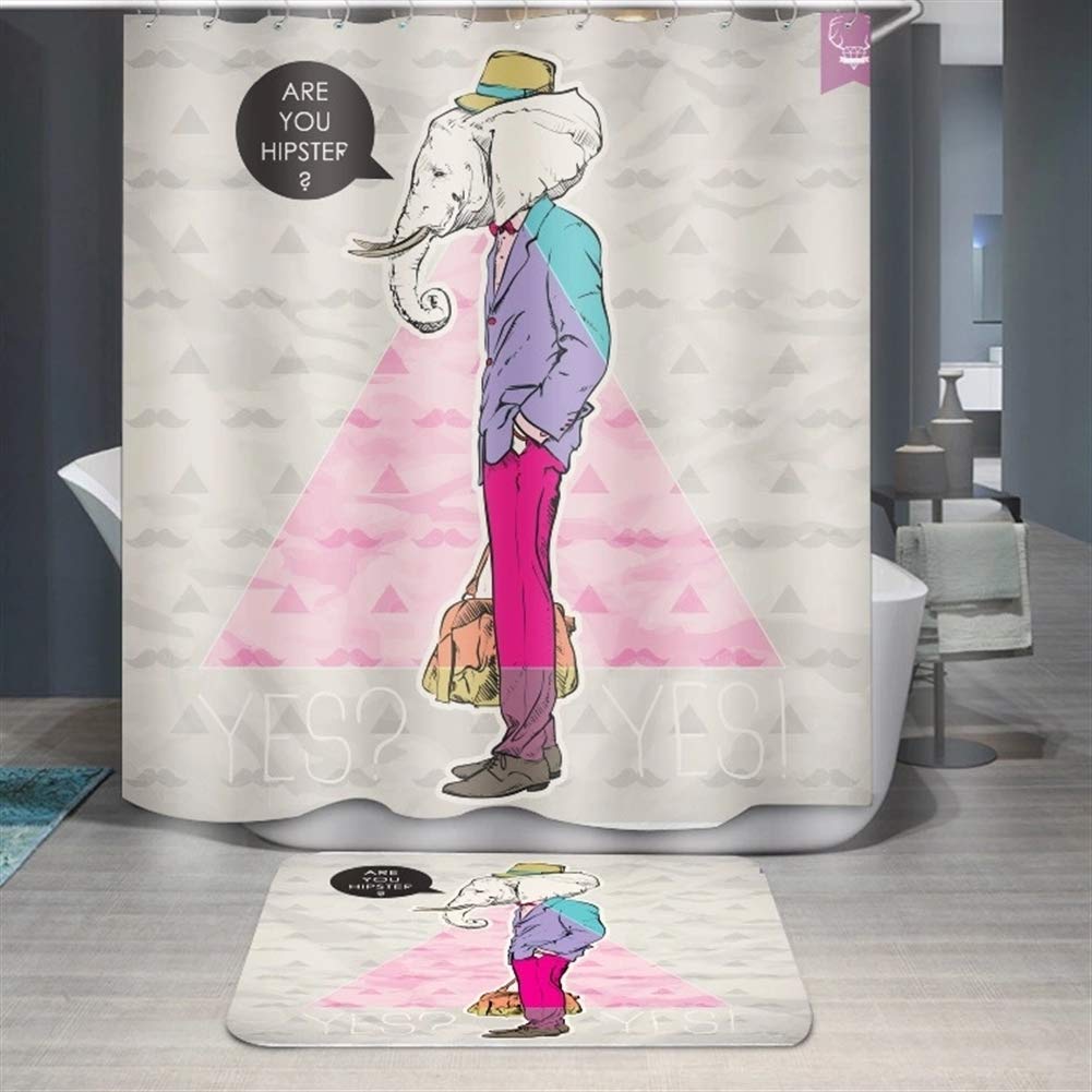 Waterproof Shower Curtain with Hooks - Soft & Durable Bathroom Decor for Home & Hotel Use - Perfect for Bath Tubs & Showers