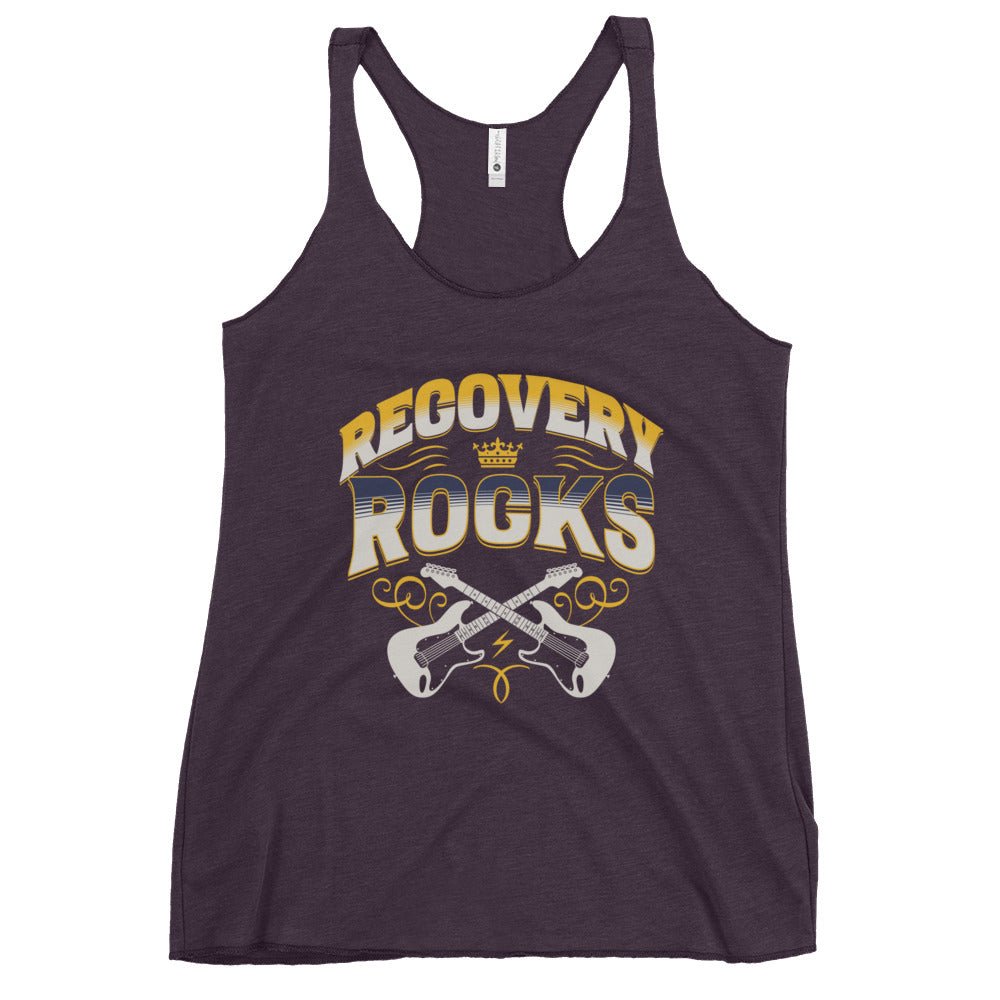 Recovery Rocks: Amplify Your Comeback Racerback Tank - Perfect for Workouts, Yoga & Post-Workout Recovery