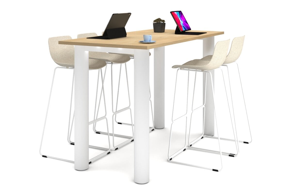 Quadro Cylinder Legs Counter Table - 1800L x 800W - Modern Kitchen Island & Bar Table for Home & Restaurant Use