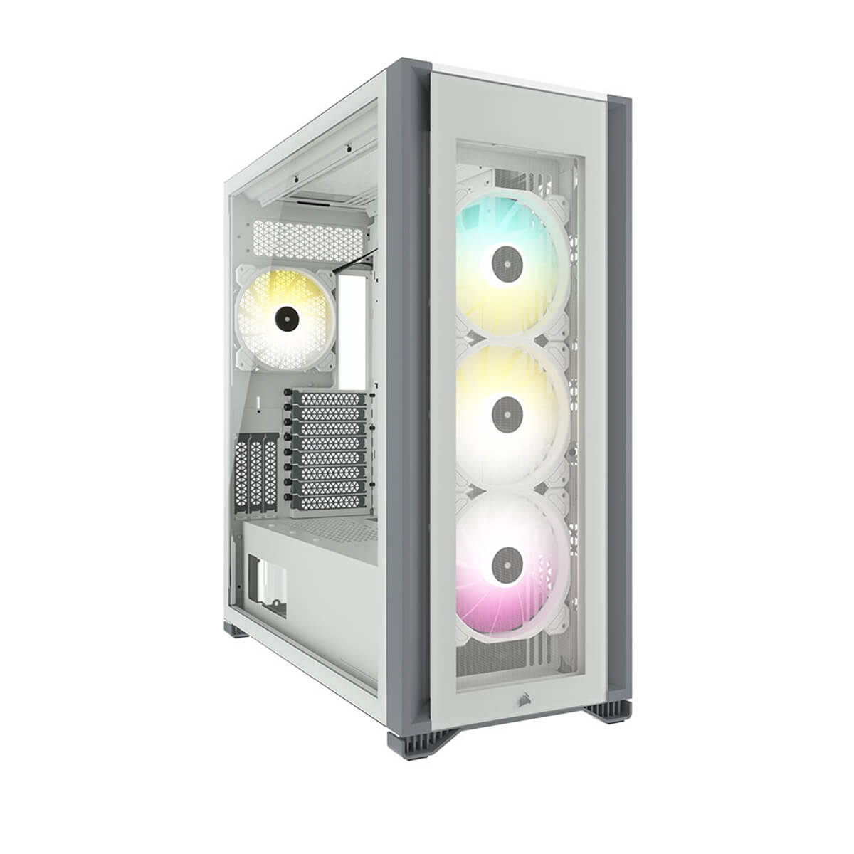 Corsair iCUE 7000X RGB Tempered Glass Full Tower PC Case - White | High-Airflow Design for Gaming & Workstation Builds | Perfect for Streamers & Content Creators