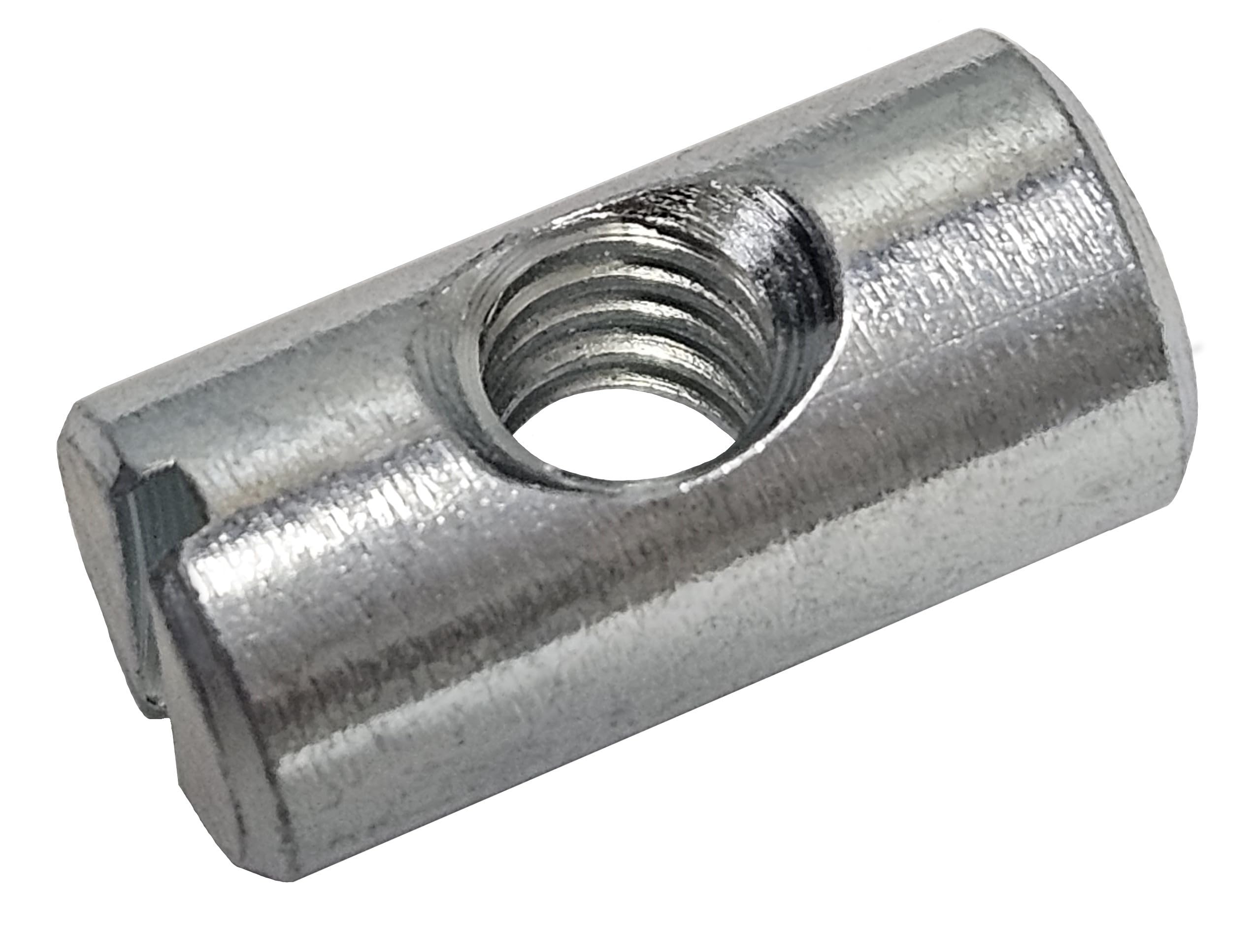 400 Pack 1/4-20 20mm x 10mm Zinc-Plated Cross Dowels Barrel Nuts for Furniture Assembly, CNC Machined - Perfect for Bed Frames, Cabinets & DIY Projects