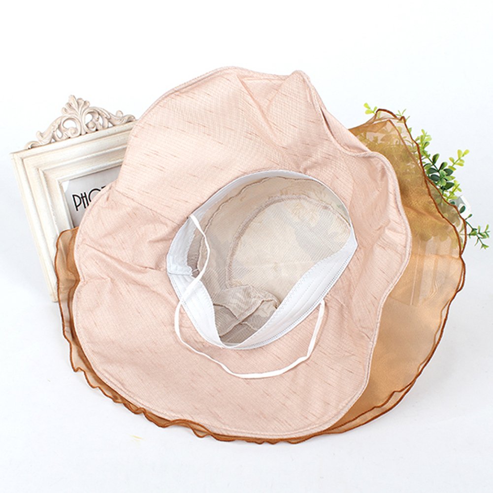 LOCOMO Women's Floral Chiffon Wide Brim Hat - Kentucky Derby & Summer Outings