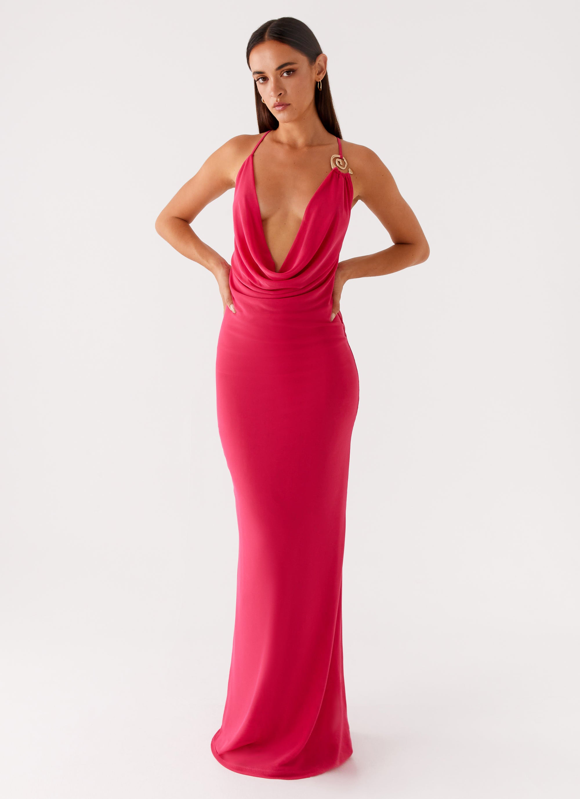 Game Player Maxi Dress - Hot Pink | Flowy Long Summer Dress for Women | Perfect for Beach, Vacation & Casual Outings