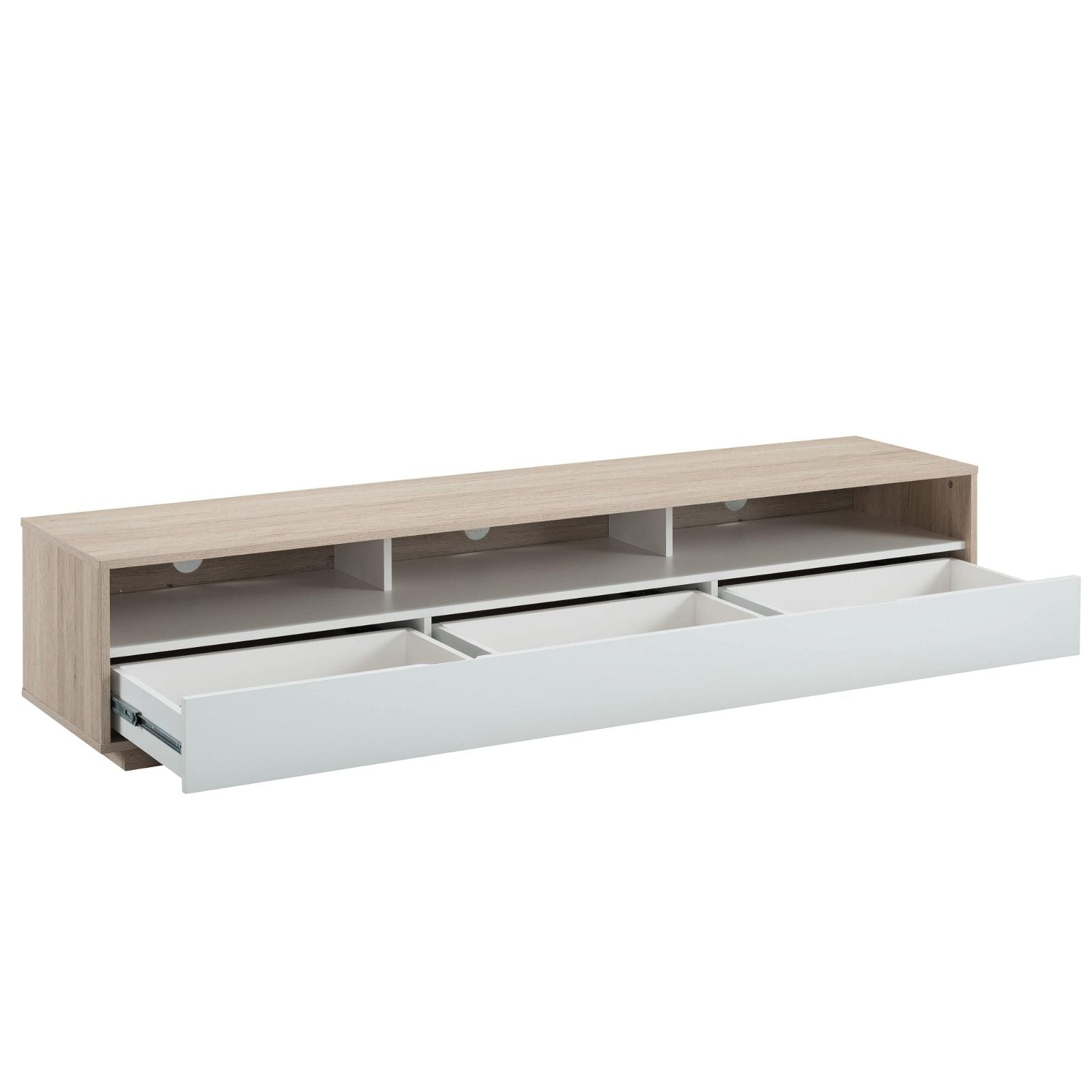 Tauris™ SUAVE1800 Solid Oak Entertainment Center - Modern TV Stand for Living Room, Home Theater & Media Storage