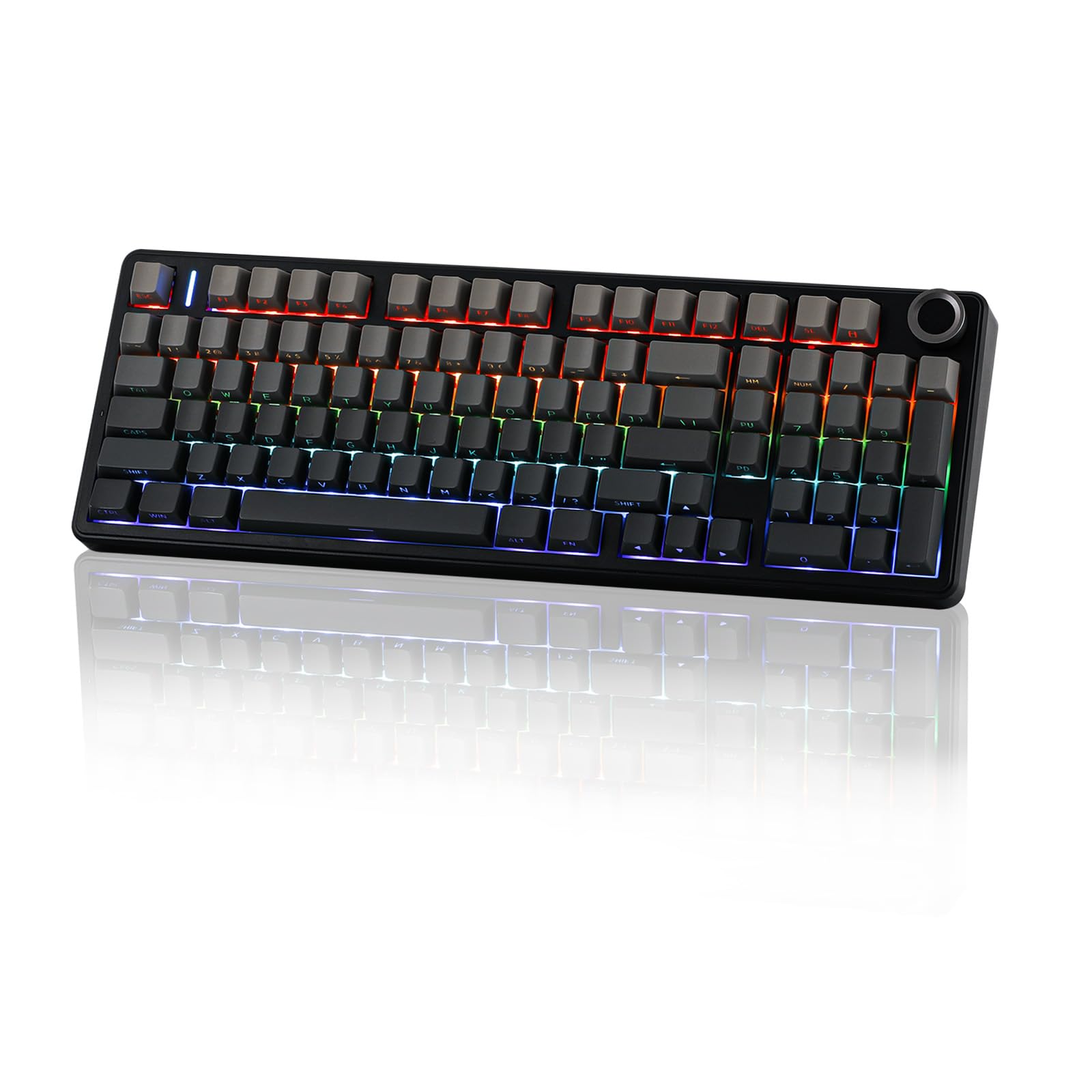 EPOMAKER X Aula F99 PRO Wireless Mechanical Gaming Keyboard - Hot Swappable Custom Keyboard with 8000mAh Battery, RGB Backlit, 2.4GHz/Type-C/BT5.0 Connectivity (Black Gradient) - Perfect for PC Gaming, Office Work & Typing Enthusiasts