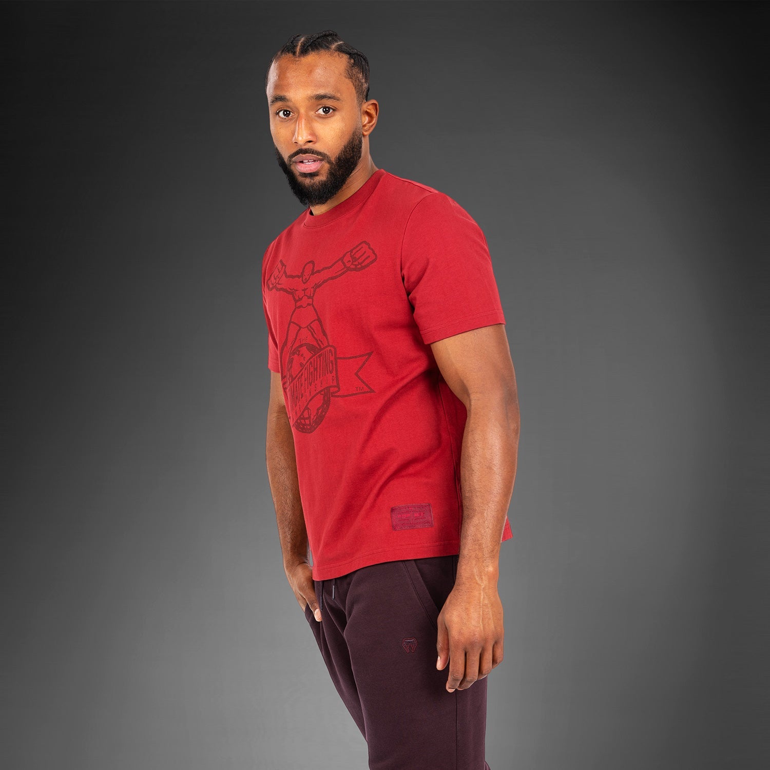UFC by Venum Ulti Man T-Shirt - Burgundy Red MMA Training & Casual Wear for Men