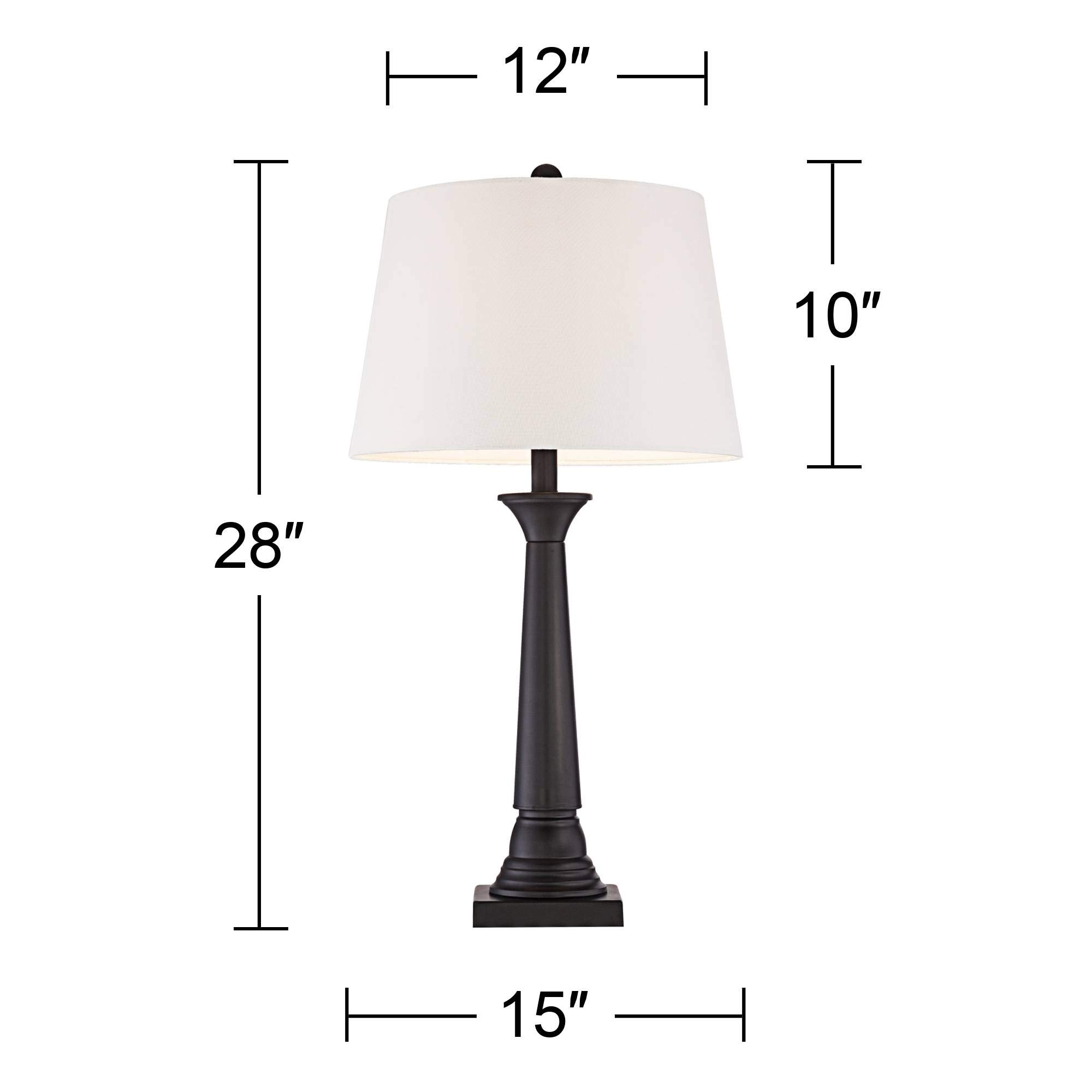 360 Lighting Dolbey Rustic Farmhouse Table Lamps Set of 2 - 28