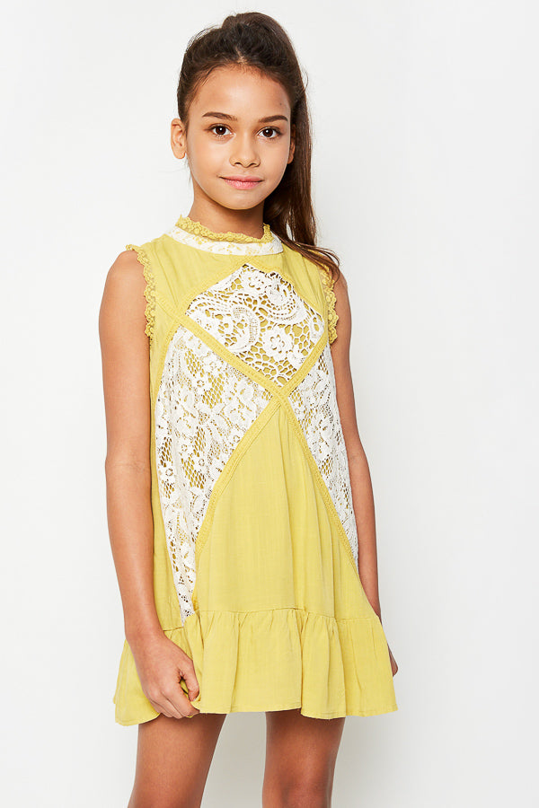 Elegant Ruffle Lace Swing Dress for Women - Flowy Summer Party Dress - Perfect for Weddings, Cocktail Parties & Date Nights