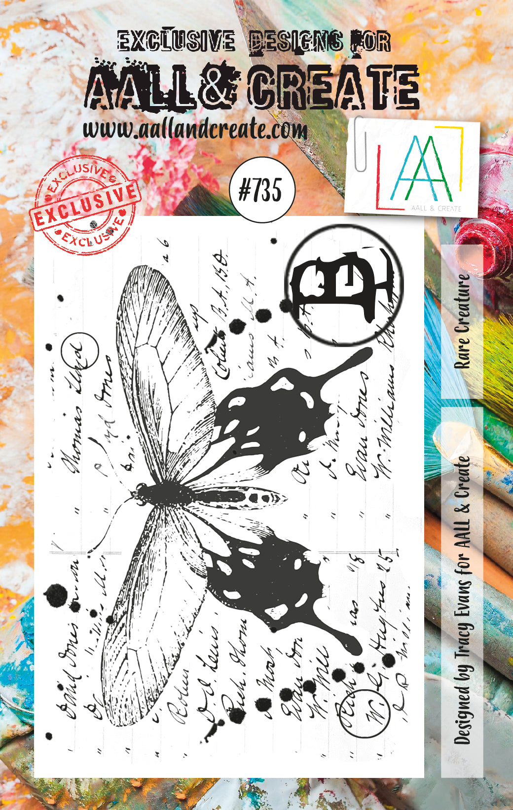 AALL and Create Stamp Set 735 - Rare Creature Stamps for Scrapbooking, Card Making, and DIY Crafts | Unique Handmade Art Supplies for Creative Projects