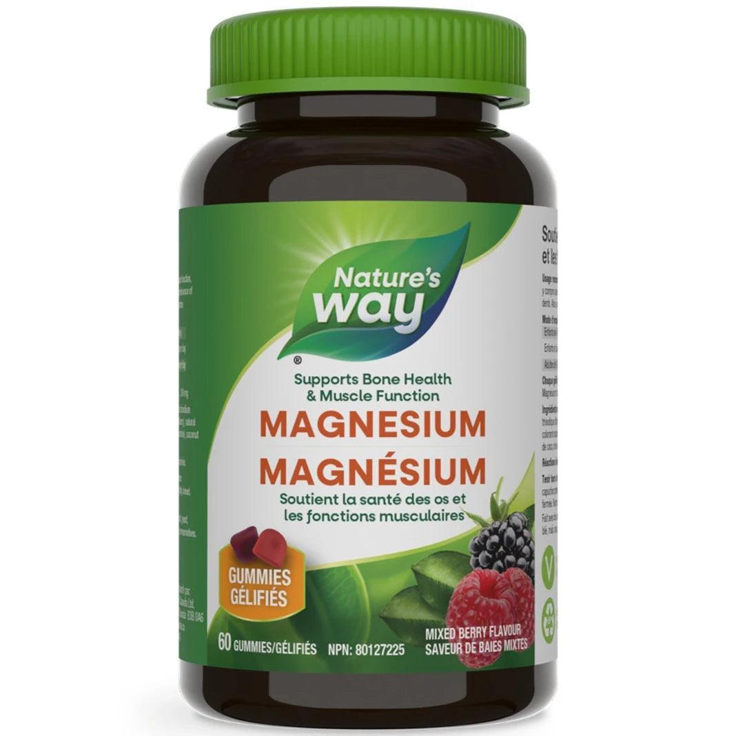 Nature's Way Magnesium Gummies - 60 Count | Stress Relief & Muscle Support Supplement | Perfect for Workout Recovery & Daily Stress Management