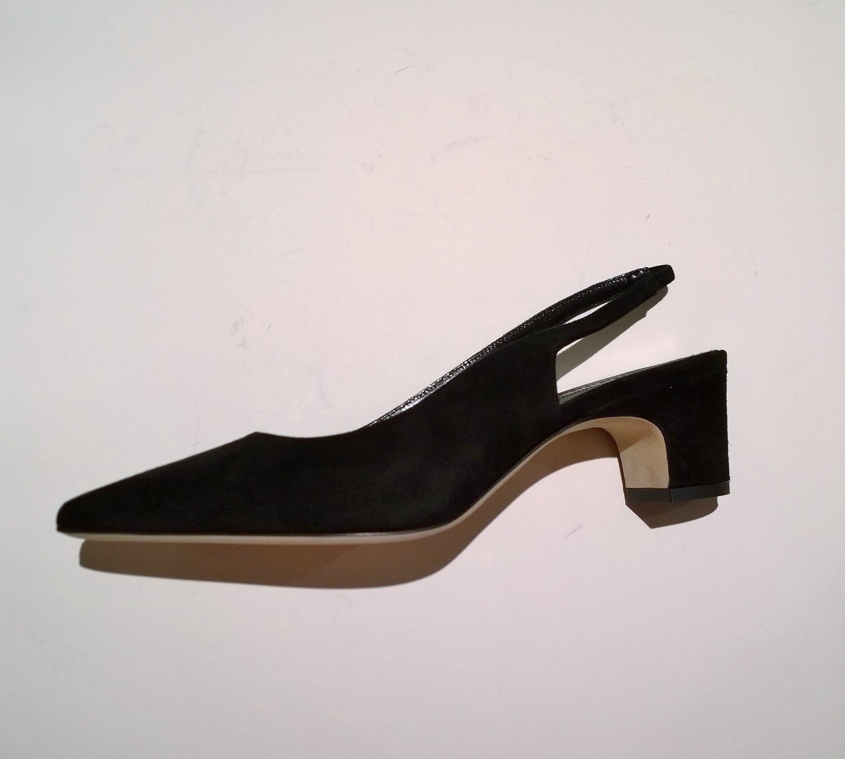 Manolo Blahnik Paledaba Black Suede Slingback Heels - Women's Luxury High Heel Sandals for Evening Parties & Weddings