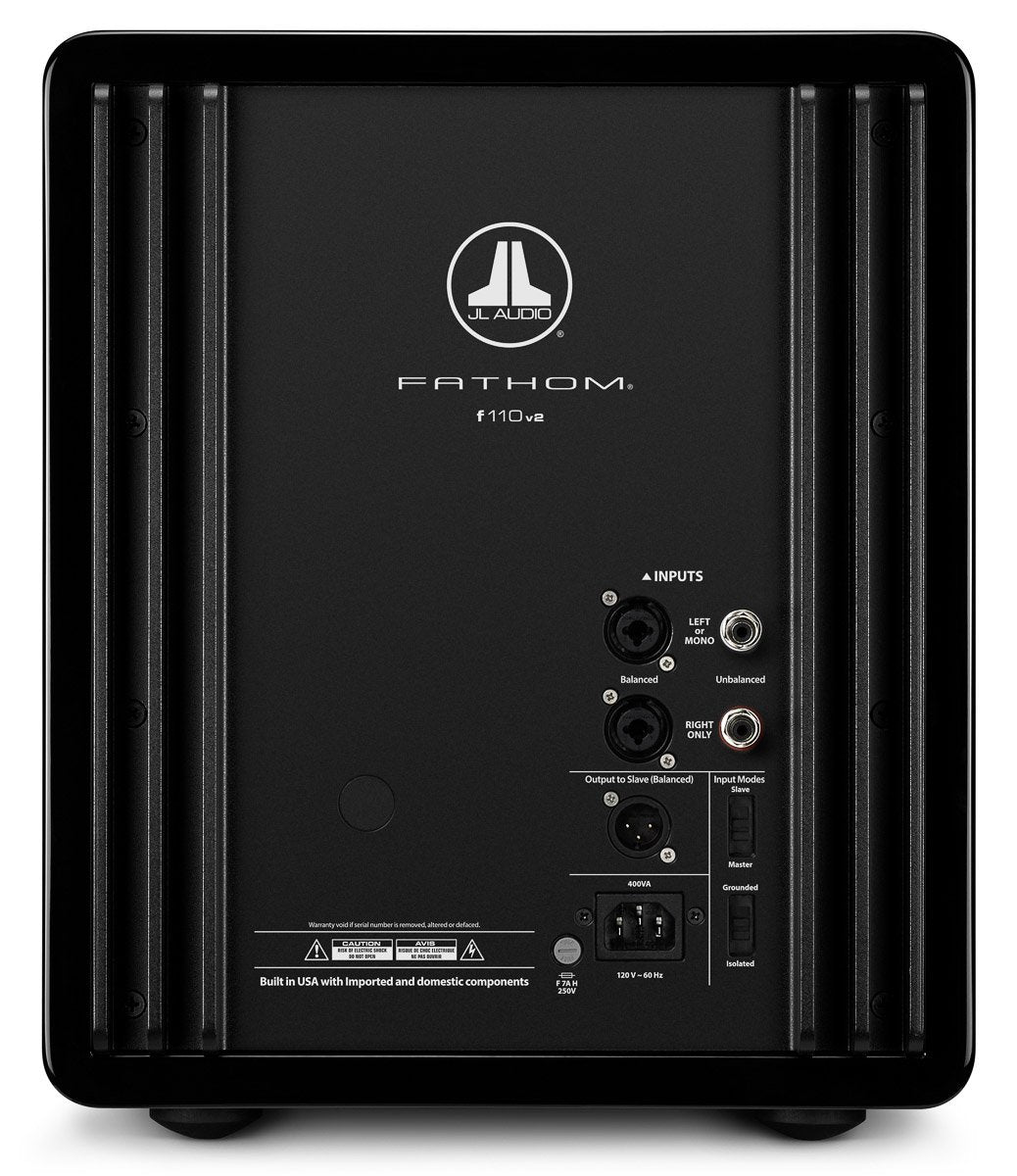JL Audio Fathom F110V2 10-Inch Powered Subwoofer - High Performance Home Theater & Car Audio Bass System - Black Gloss Finish for Premium Sound Experience